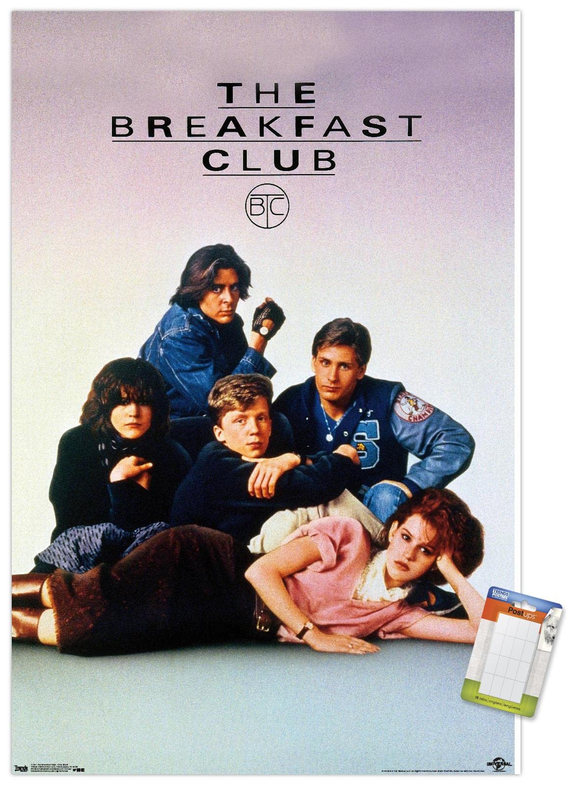 Trends International The Breakfast Club - One Sheet Wall Poster, 22.375'' X 34'', Premium Poster & Mount Bundle
