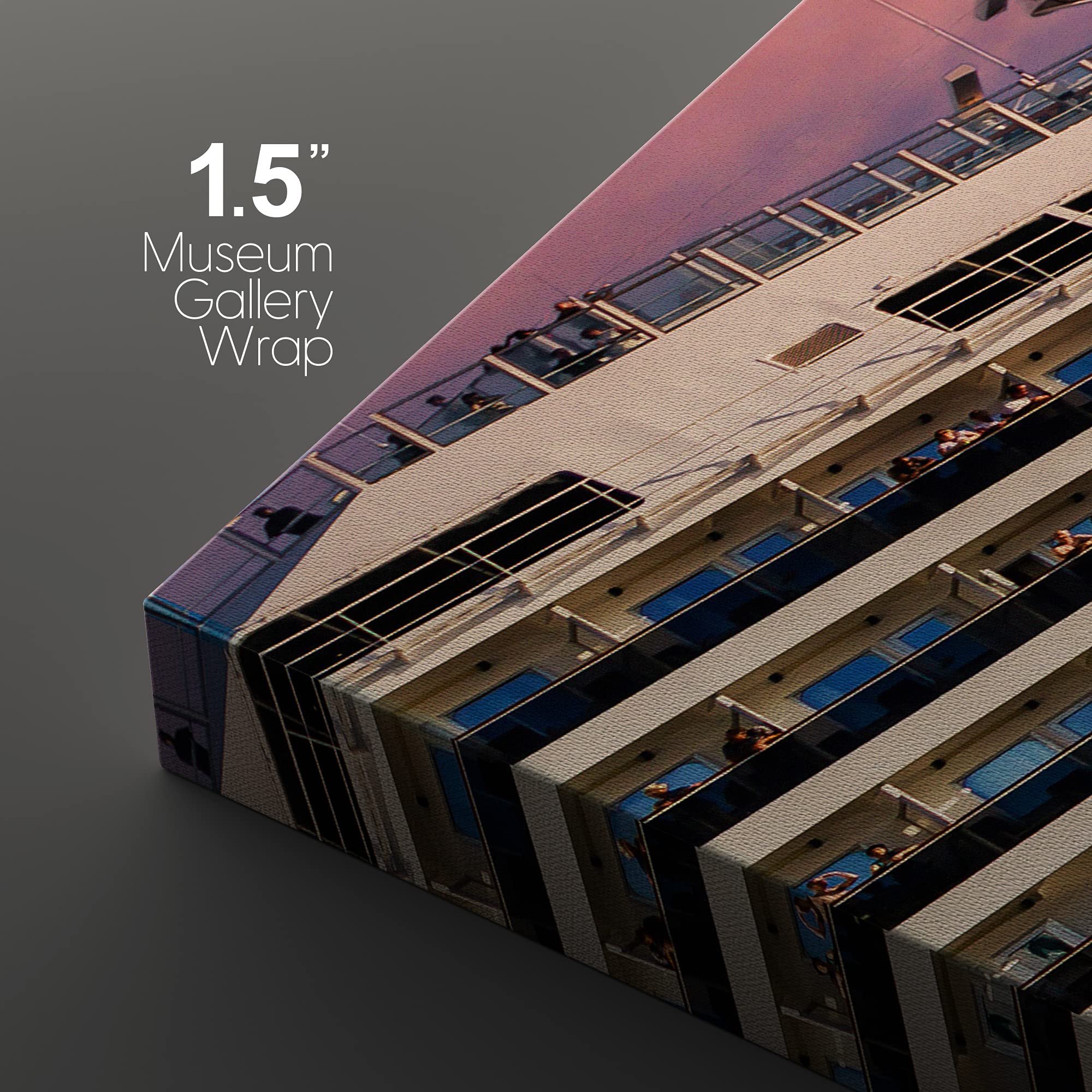 Wall26 Canvas Print Wall Art Set White Cruise Ship In Sunset Seascape Nature Ocean Photography Realism Nautical Scenic Colorful