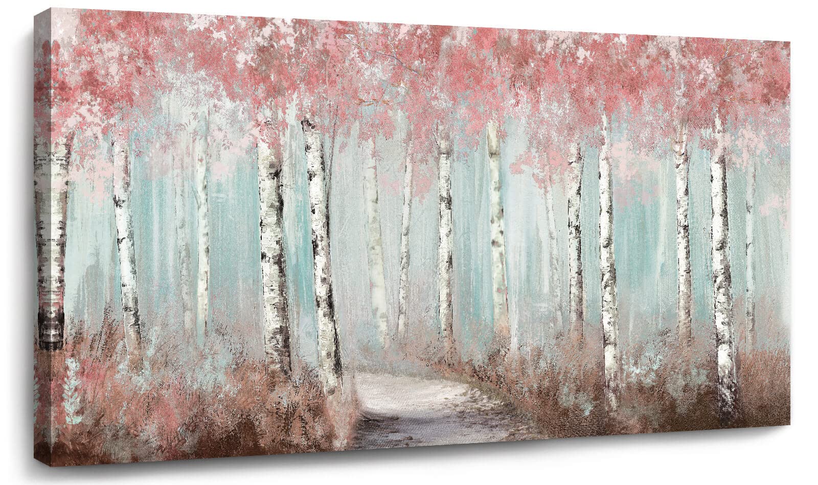 Botanical Wall Art For Girls Room Pink Tree Wall Decor Plant Pictures Wall Art Bedroom Decor For Women Graffiti Wall Paintings L