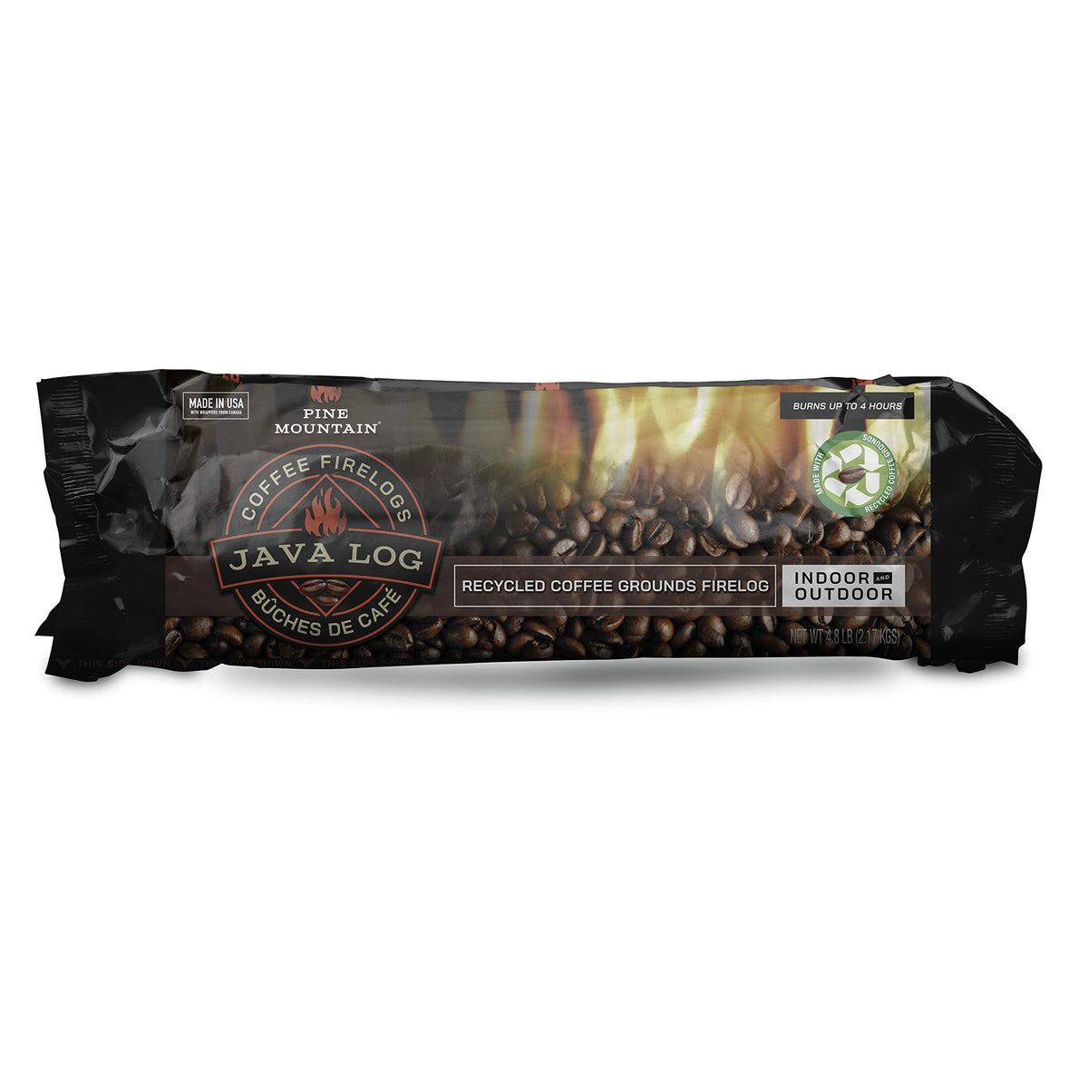 Pine Mountain 4152501471 Java-Log Firelog, 4-Hour Burn Time, Recycled ...