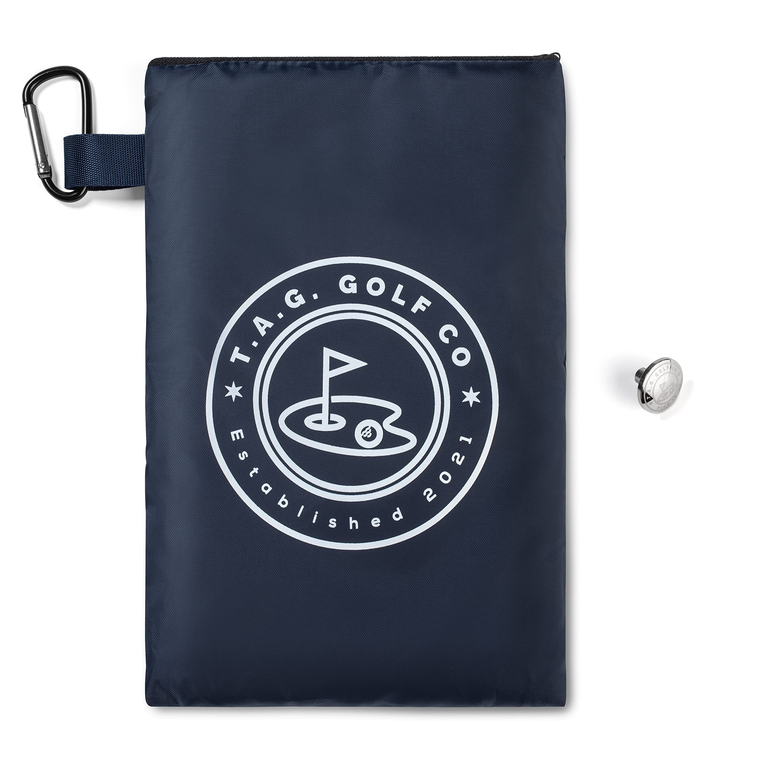 Tag Golf Co Magnetic Golf Towel - Signature Size - Camo Series - Blue Steel - Golf Training Aid - Industrial Strength Magnet - S