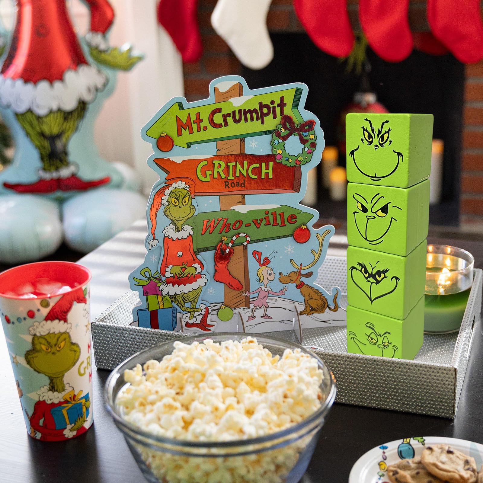 Thanksgiving Table Decor Turkey Sign - 4 Pcs Turkey Centerpieces for Table Fall Wooden Blocks Signs - Farmhouse Tiered Tray Deco