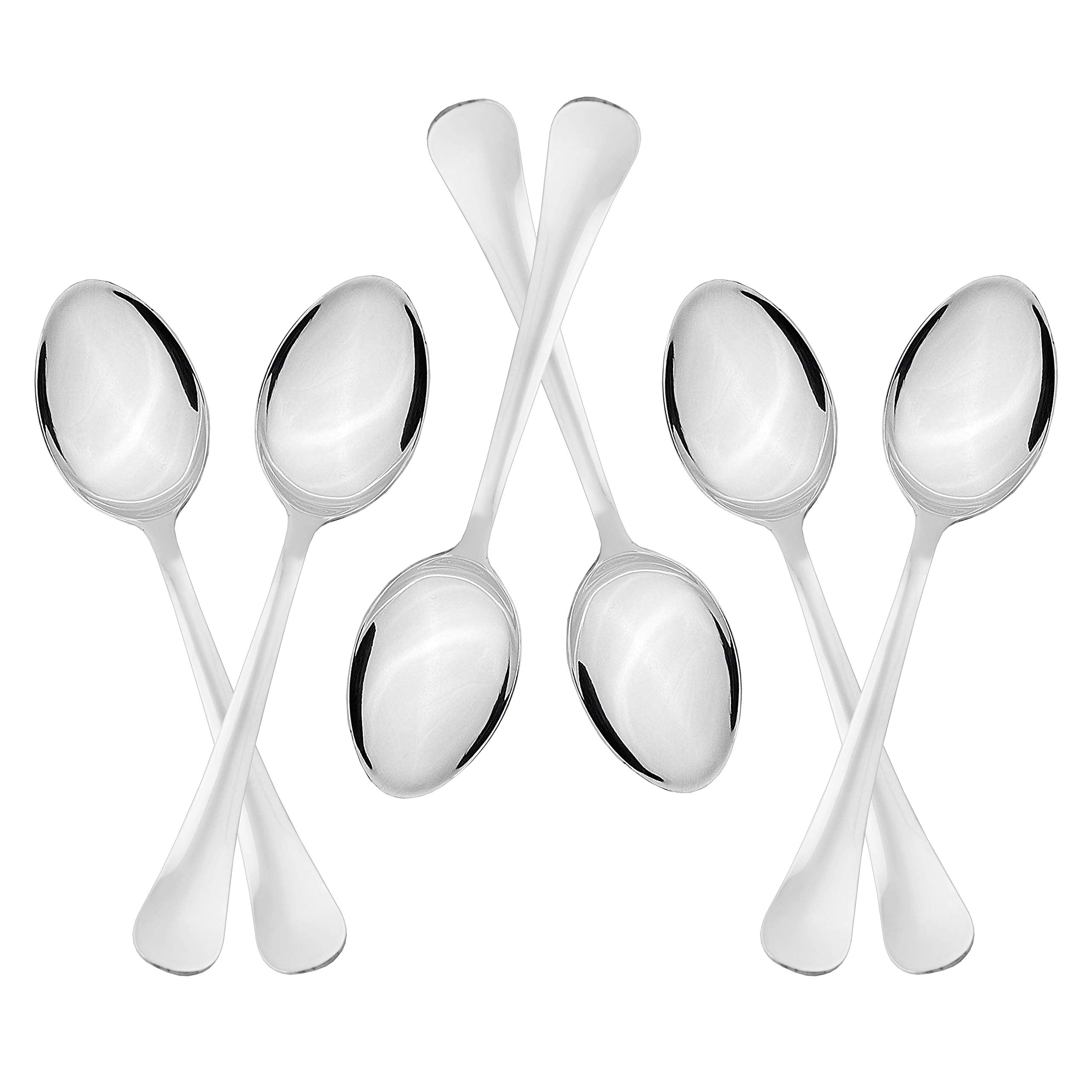 Sumeet Stainless Steel Premium Quality Dessert/Table Spoon Set Of 6 Pc - (18.5Cm L) (1.6Mm Thick)