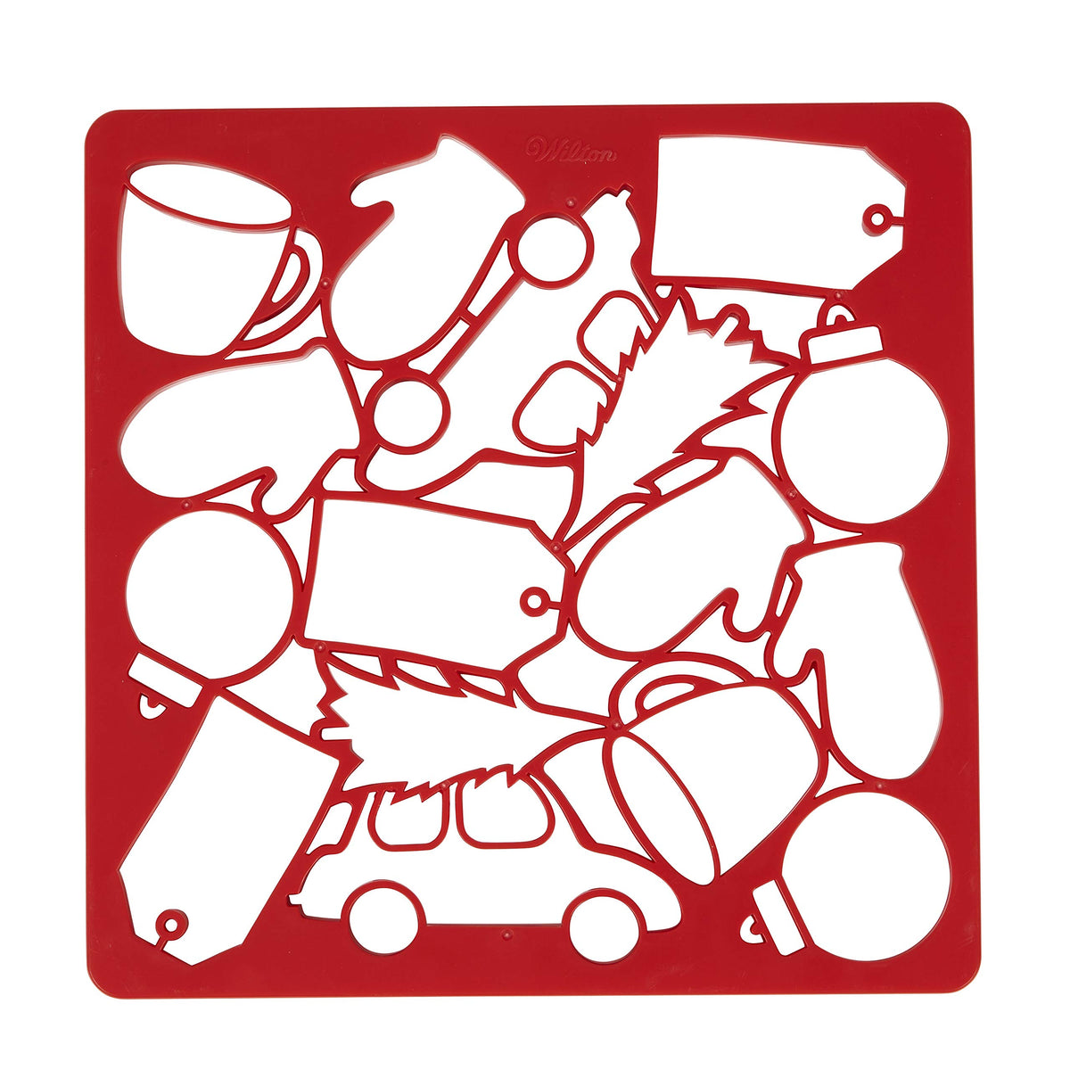 Wilton Holiday Multi-Cookie Cutter Sheet, Red