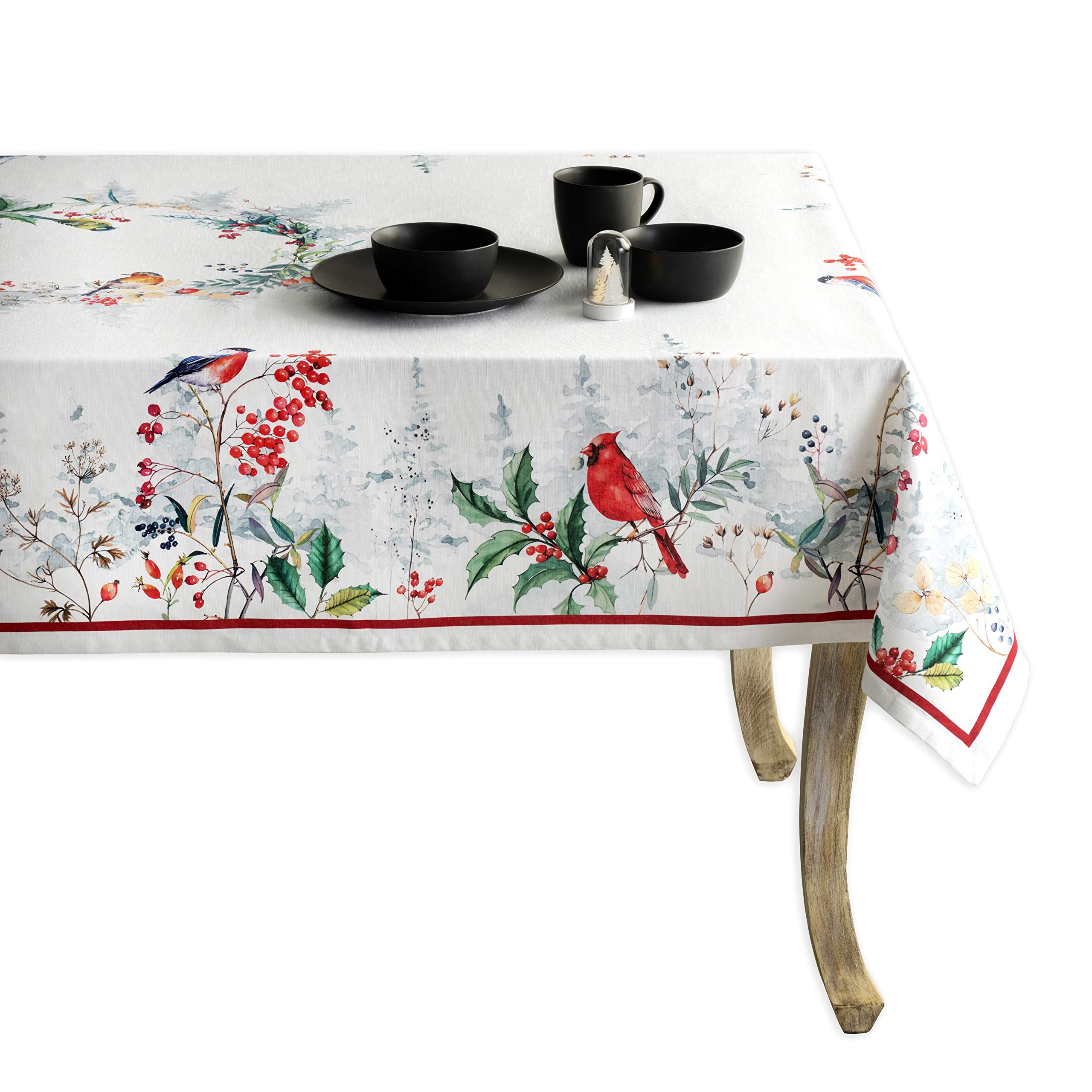 Maison D' Hermine Table Cloths 100% Cotton 60 Inch X 90 Inch Decorative Washable Rectangle Tablecloth Table Cloth, Dining, Kitch