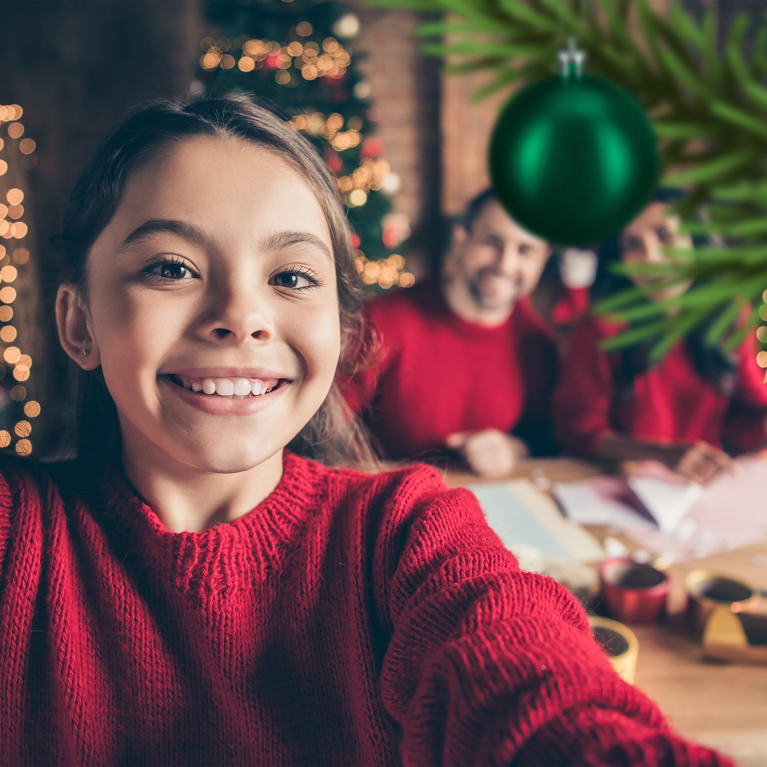 Relaxdays Christmas Baubles Set of 100, Festive Ornaments, Matt, Shiny, Glitter, Tree Balls  3, 4 & 6 cm, Dark Green, 7 x 6 x 6