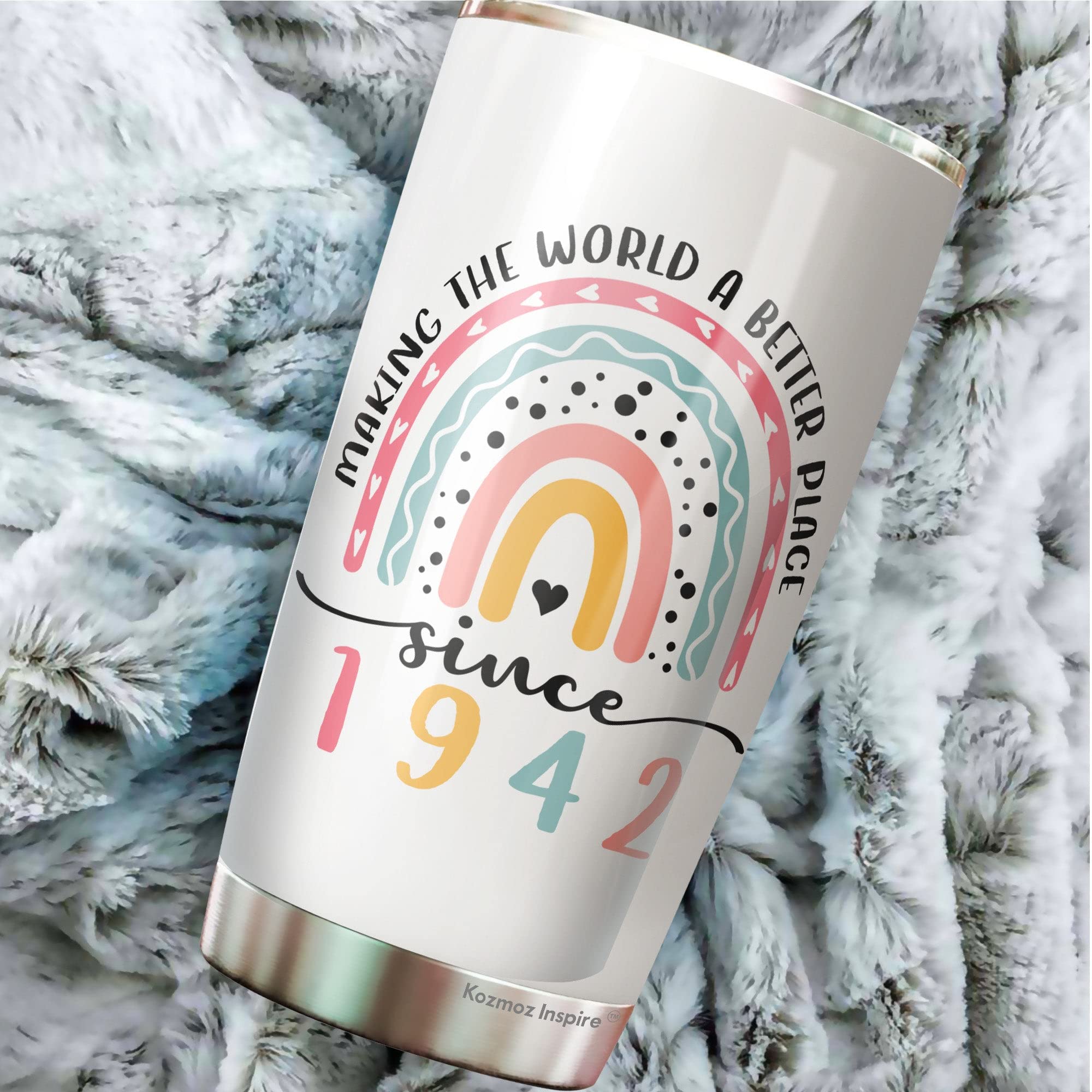 Making The World Since 1942 - 80Th Birthday Tumblers - Happy Birthday 80 Years Old Travel Coffee Mug - Tumbler 20Oz Stainless St