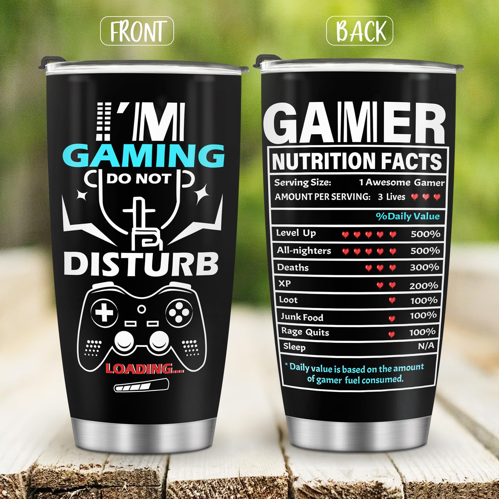 Jekeno Gaming Mug Tumbler Boys Gifts - Kids Teens Men Gamer Gamepad Presents Game Controller Travel Coffee Cup For Boyfriend Son