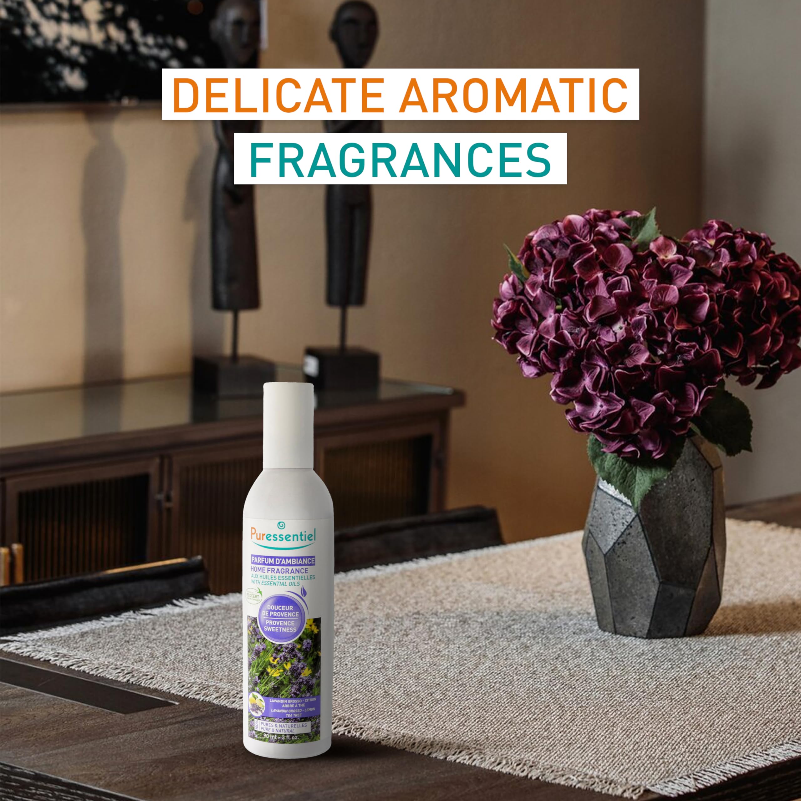 Puressentiel Home Fragrance With Essential Oils - Serene and Sweet Aromatic Blend - Combats Unpleasant Odors - Formulated with Beneficial Natural Essential Oils - Provence Sweetness - 3 oz