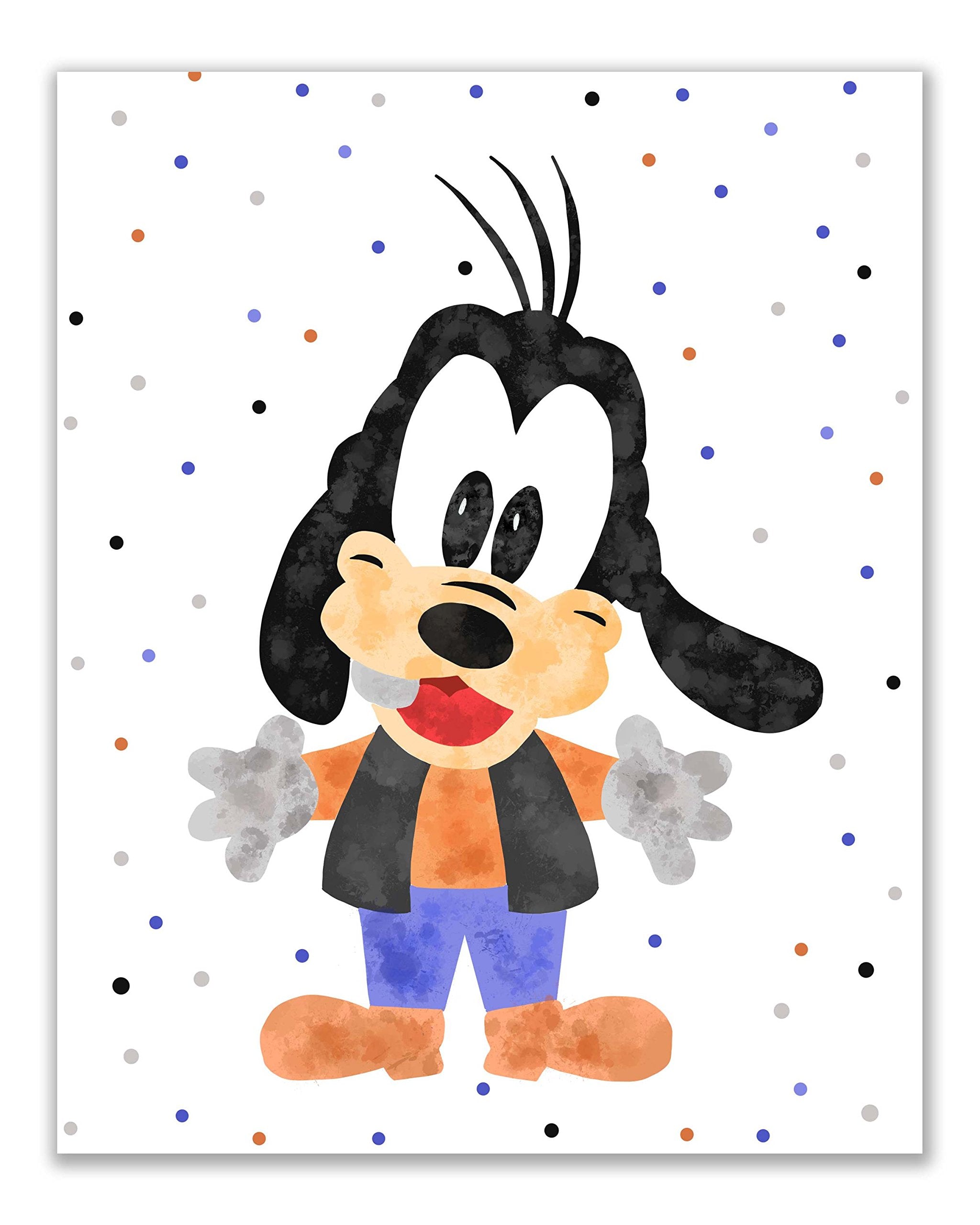 Mickey Mouse Nursery Wall Decor - Set of 6 (8 inches x 10 inches) Art Prints - Minnie Donald Daisy Pluto & Goofy Original Glossy Photos