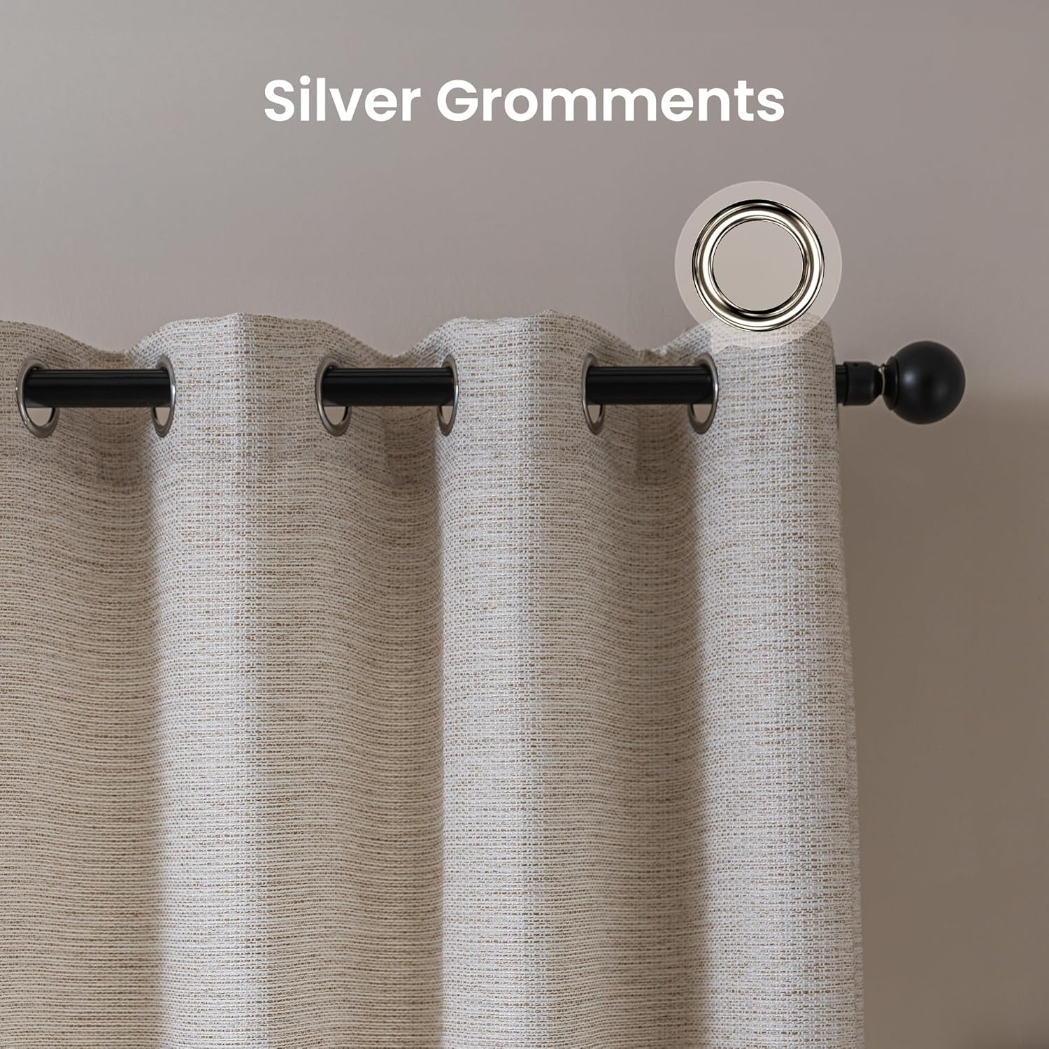 Semi-Blackout Washable Thermal Curtains for Living Room & Bedroom