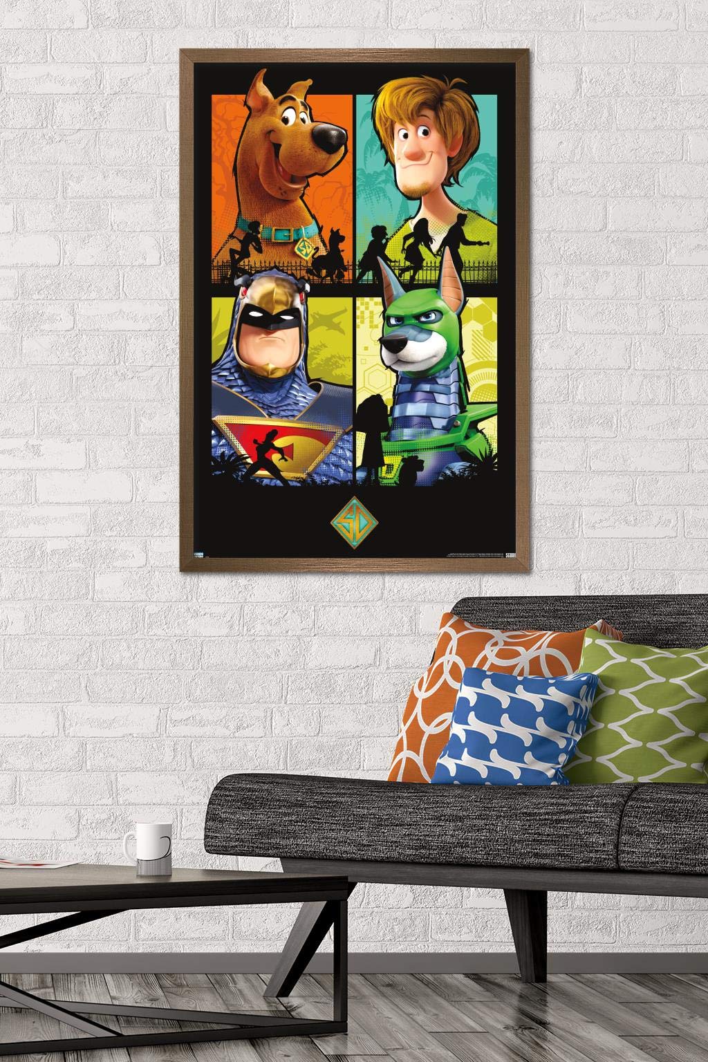 Trends International Scooby- Doo: Scoob! - Grid Wall Poster, 22.375'' X 34'', Bronze Framed Version