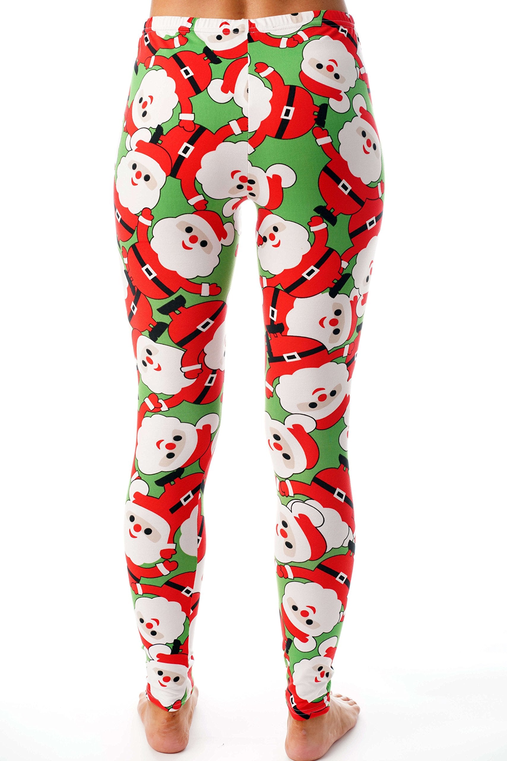 Just Love Leggings, 1X, Green - Tossed Santa
