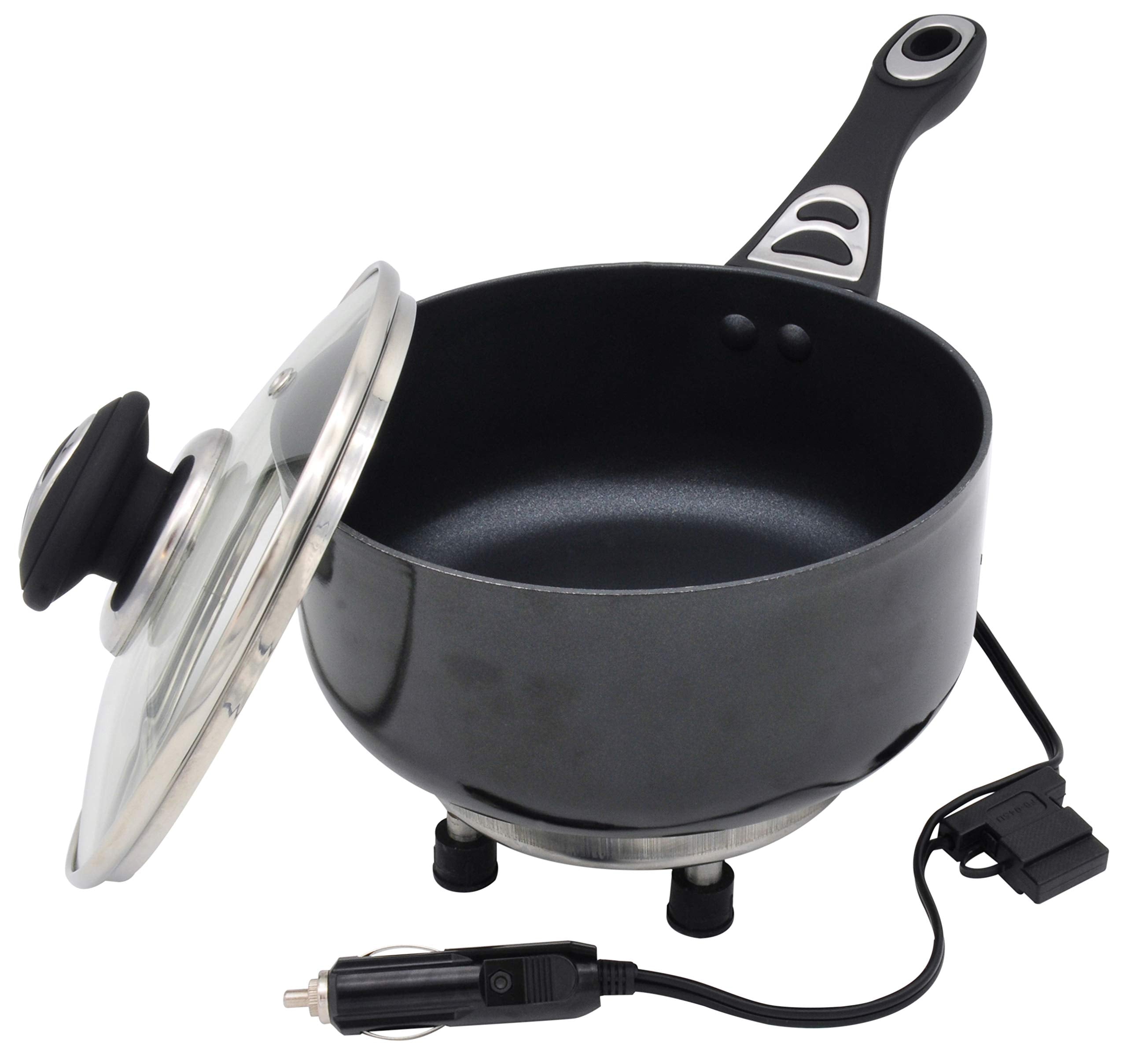 Roadpro Rpsp225Ns 12-Volt Portable Saucepan With Non-Stick Surface,Black