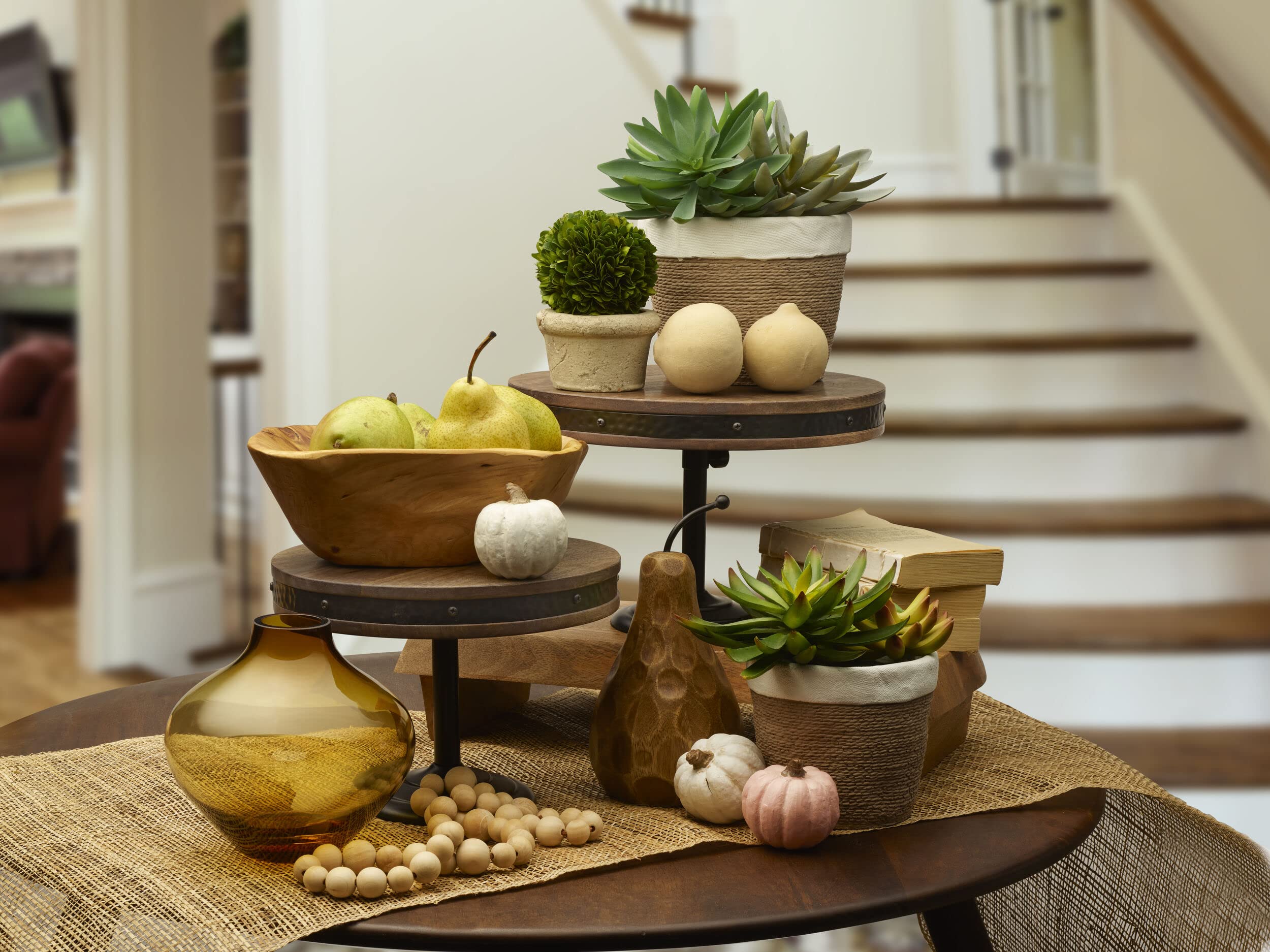 Mikasa Cake Stand, Set Of 2, Brown