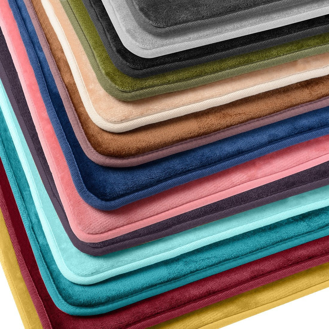 Clara Clark Bathroom Contour Rug  Ultra Soft Non Slip and Cozy  Velvet Memory Foam Toilet U-Shaped Bath Mat