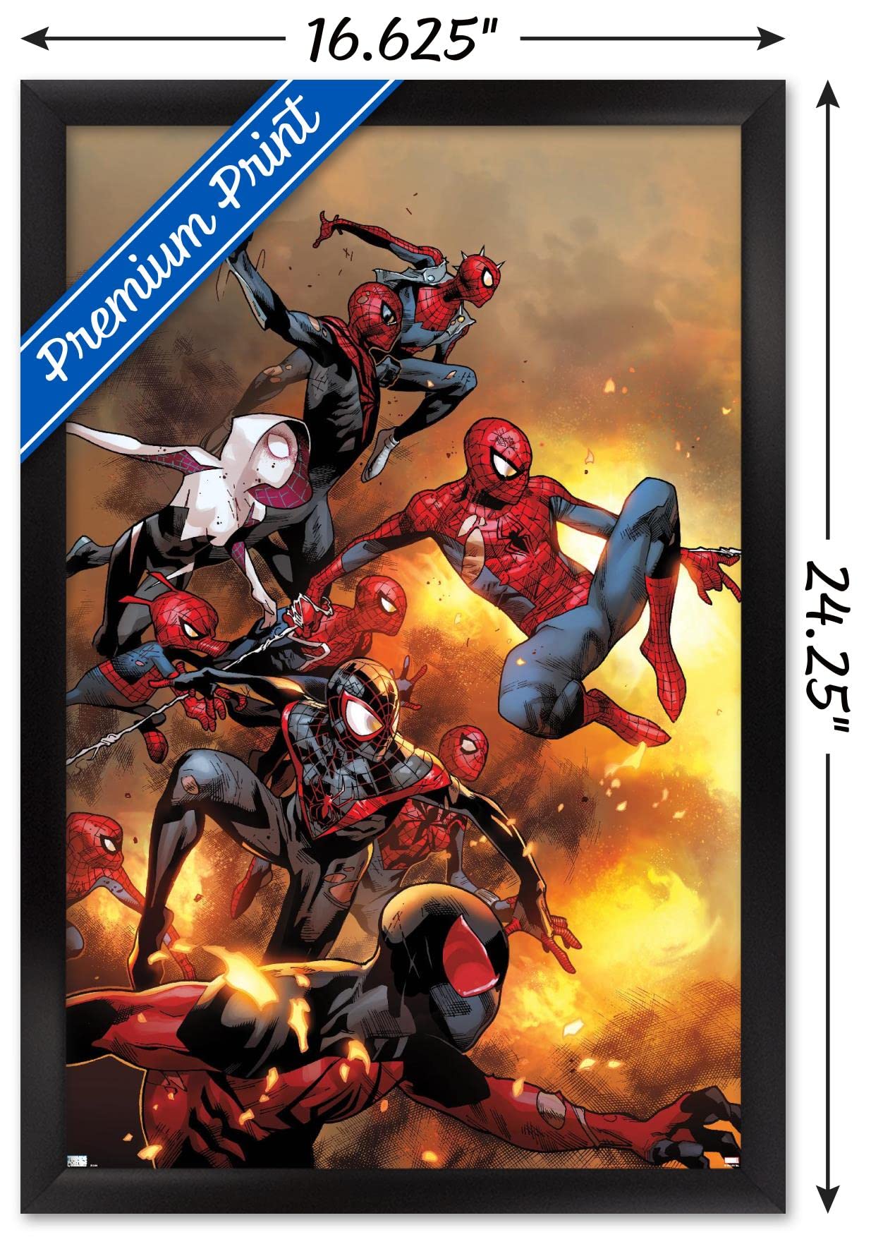 Trends International Marvel Comics - Spider-Verse - The Amazing Spider-Man #13 Wall Poster, 14.72'' X 22.37'', Black Framed Vers