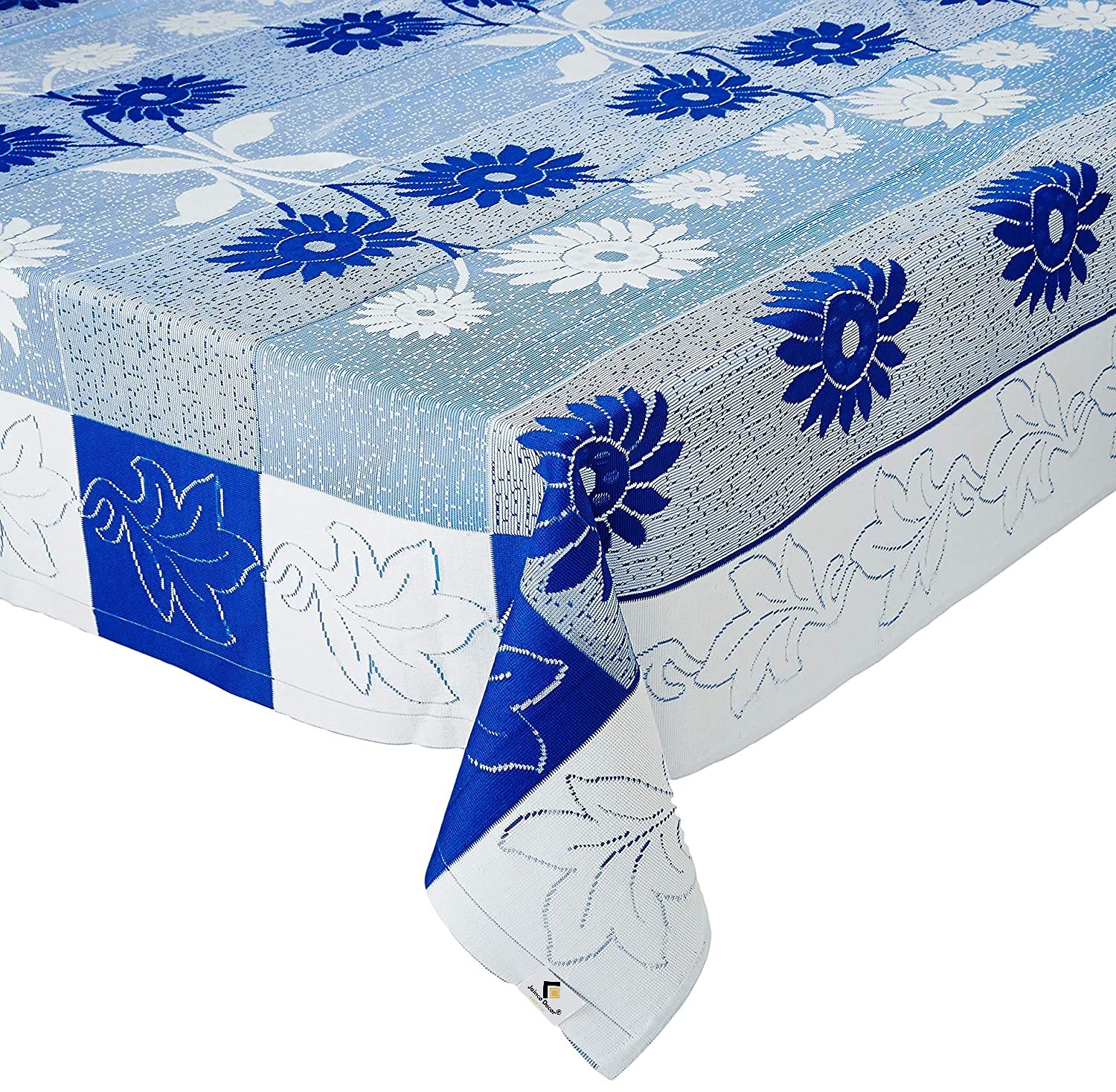 Jainco Decor  Cotton Dining Center Table Cover, Tablecloth, 36 * 60 inches (Blue)