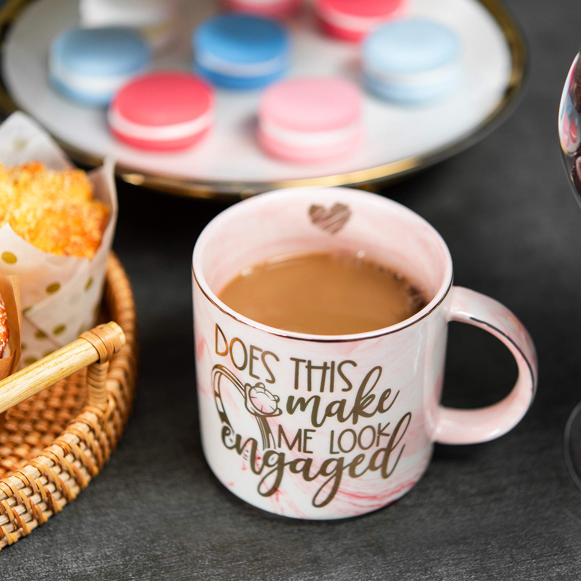 Engagement Gifts for Women - Funny Coffee Mug - Bride To Be Engaged Fiance Novelty Coffee Mugs Gift for Her - Does This Ring Mak