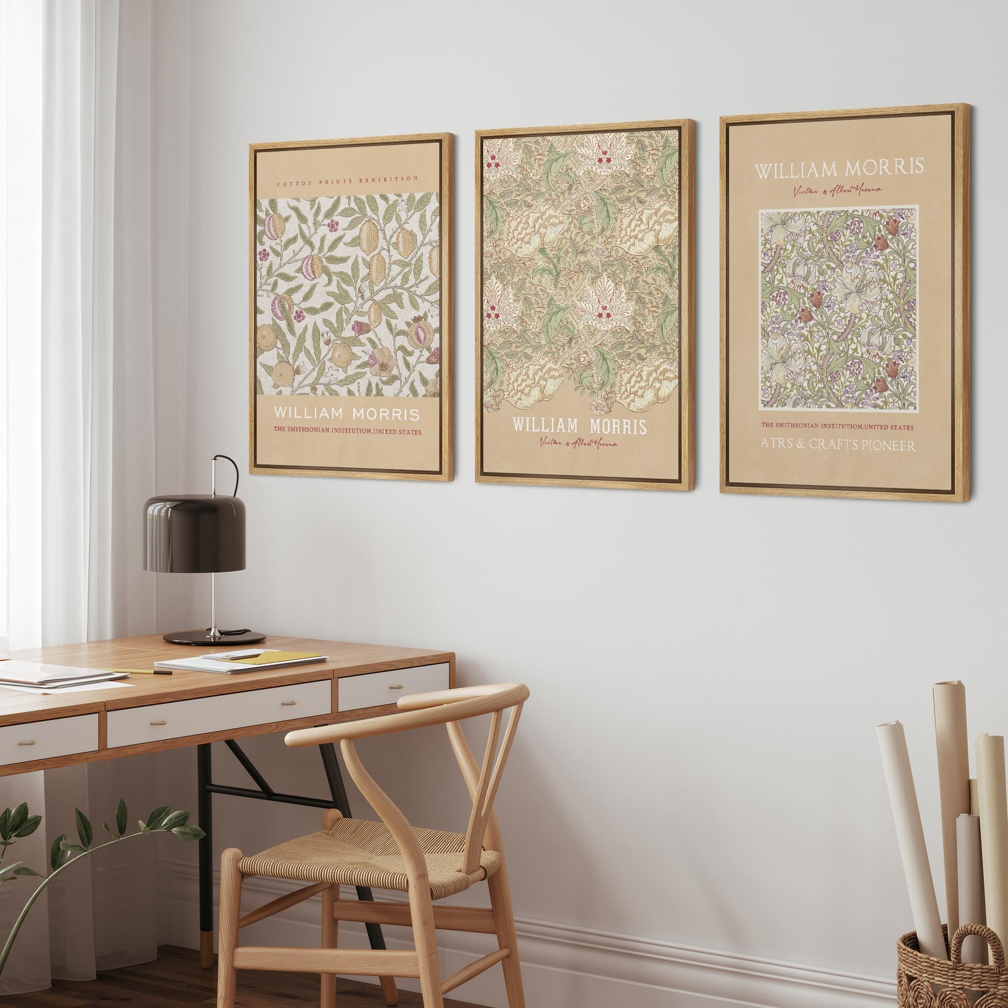 Wall26 Framed Canvas Print Wall Art Set William Nature-Inspired Patterns Illustrations Modern Art Decorative Floral Botanical Mi