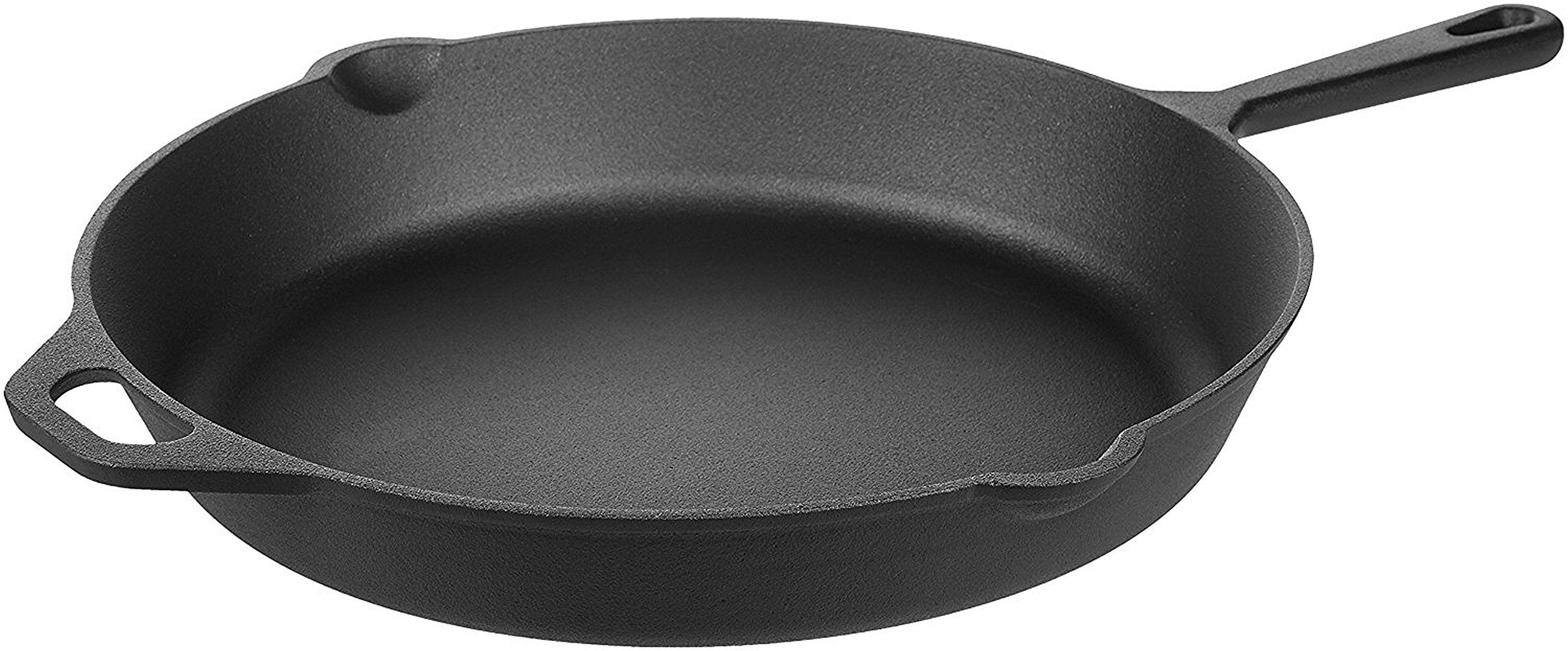 Elegant Kitchen Pre-Seasoned Cast Iron Skillet | Indoor And Outdoor Use | Grill, Stove-Top, Induction Safe (12.5 Inch)