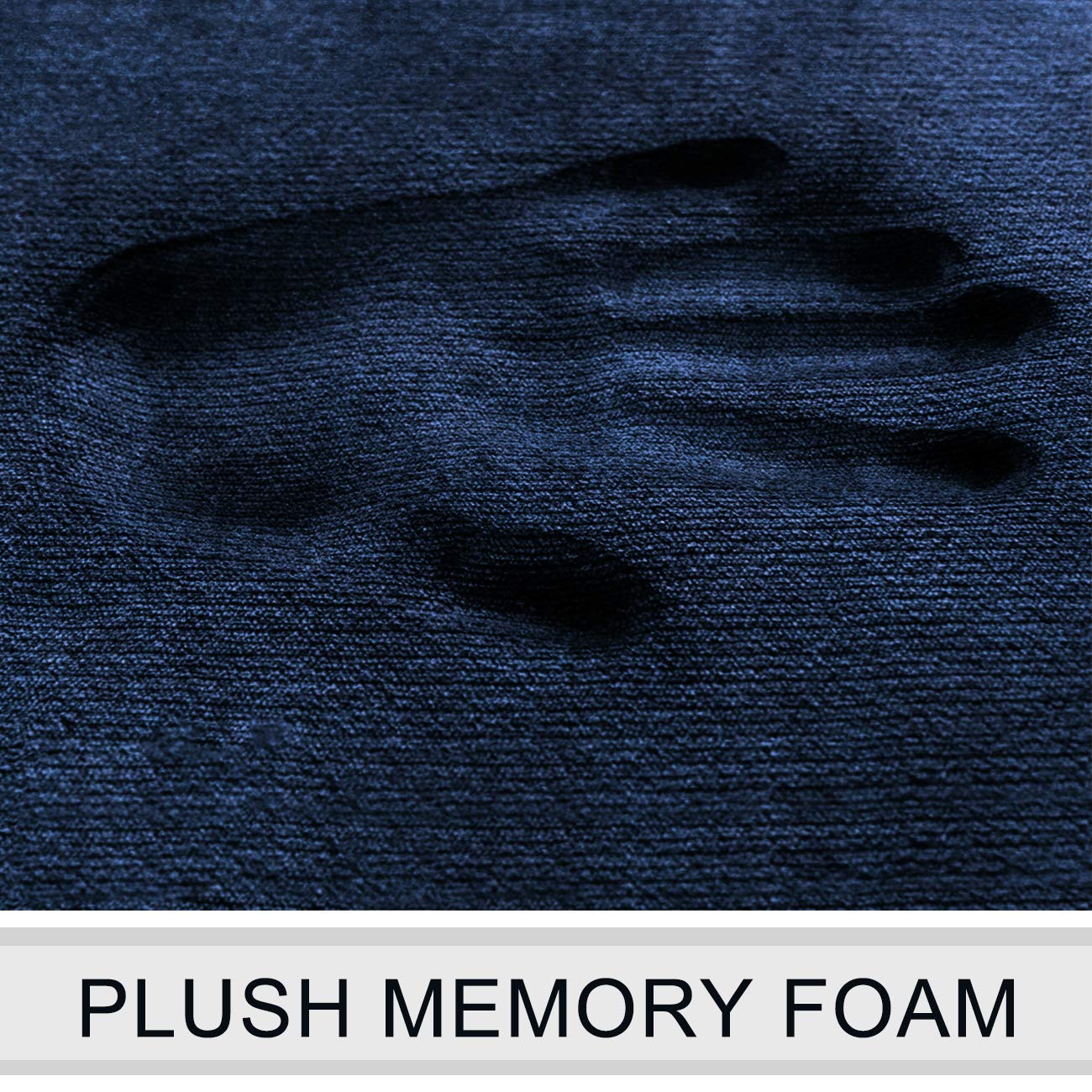 Feelso Memory Foam Bath Mat, 3 Piece Rugs Soft Non Slip And Absorbent Bathroom Carpet, 20X31 Inches Floor Mat, 20X22 Inches U-Sh