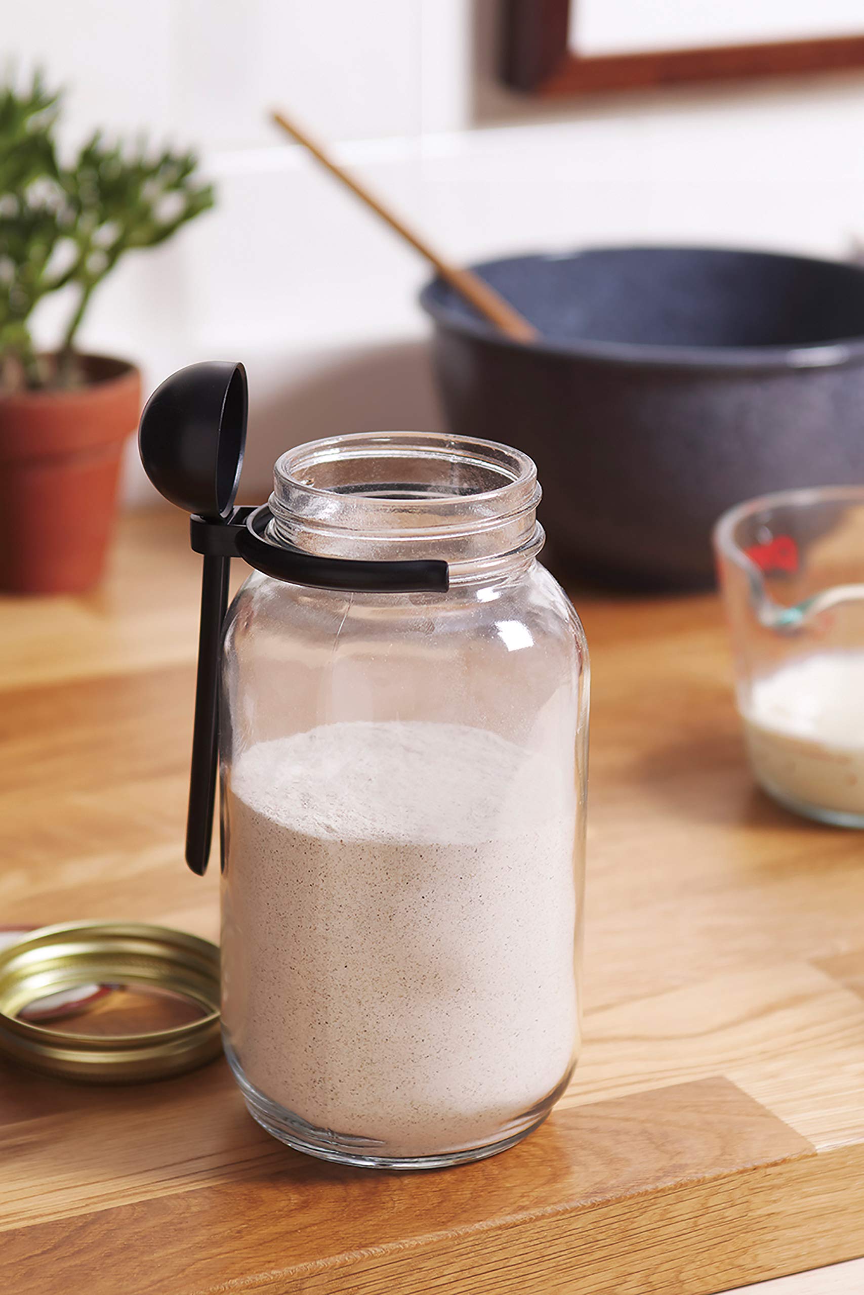Jarware Coffee Spoon Clip For Wide Mouth Mason Jars, 6''