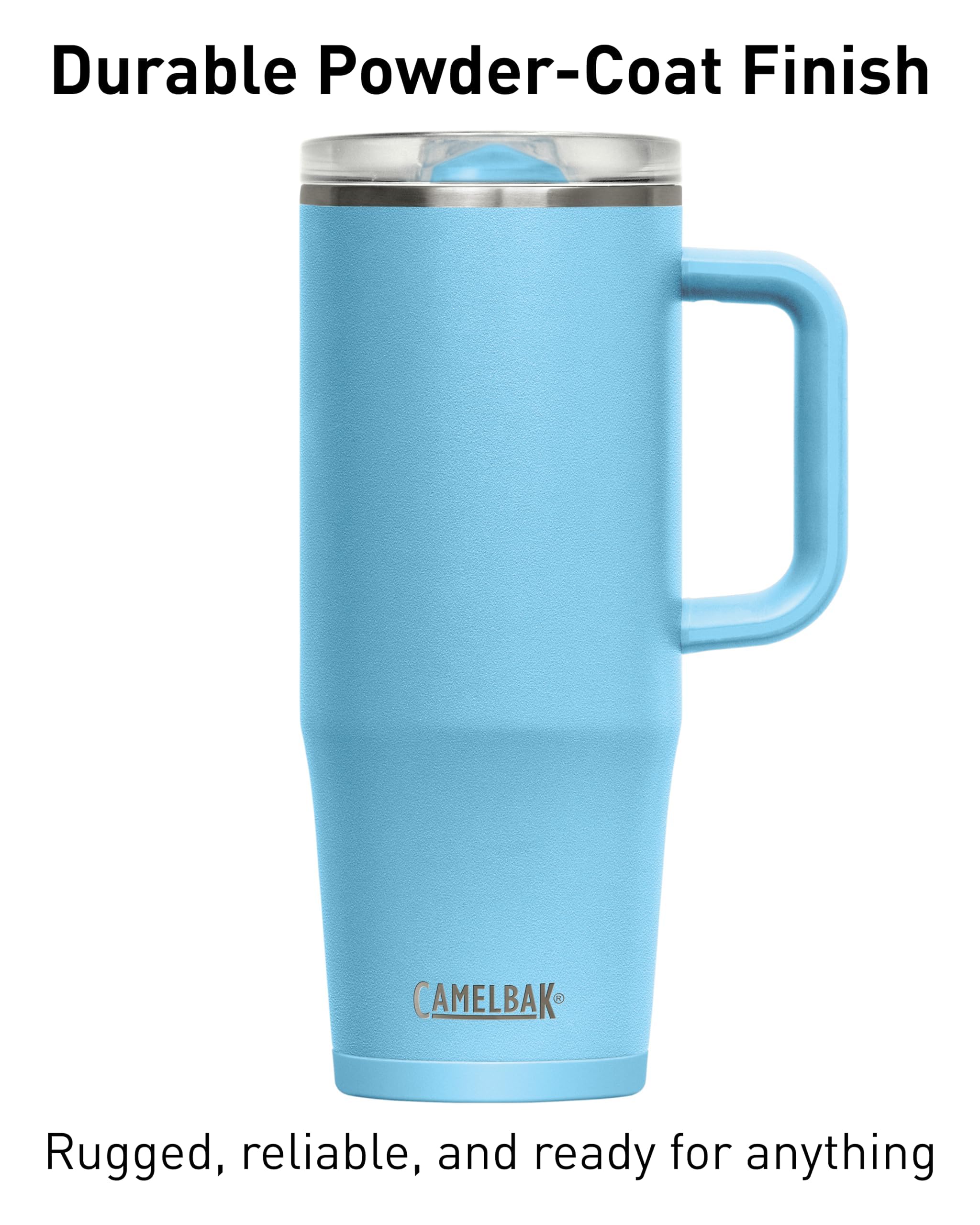Camelbak Thrive Leak-Proof 32 Oz Stainless Steel Mug For Travel, Coffee, Tea, Hot Beverages - Spill Proof Cup-Holder, Nordic Blu