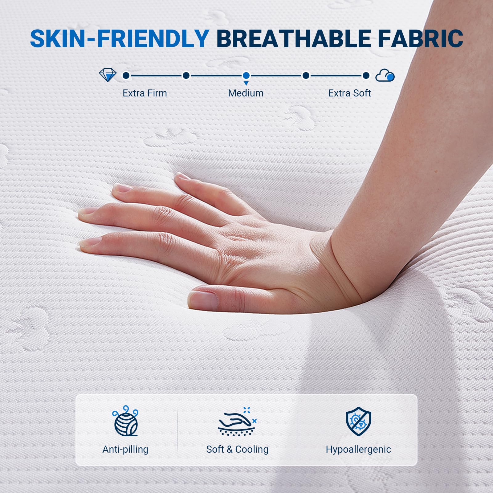 Avenco Full Size Mattress, 12 Inch Full Mattress In A Box With Comfort Memory Foam For Comfort Sleep & Pain Relief, Guestroom Fu