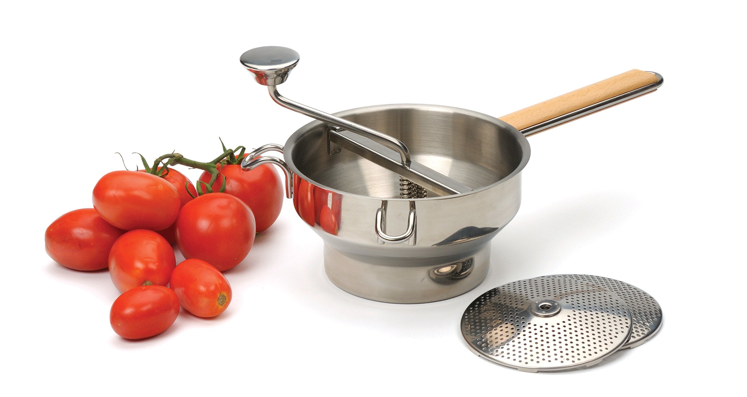 RSVP International Food Mill, 7.75" Stainless Steel, Model 8082, Durable Kitchen Tool