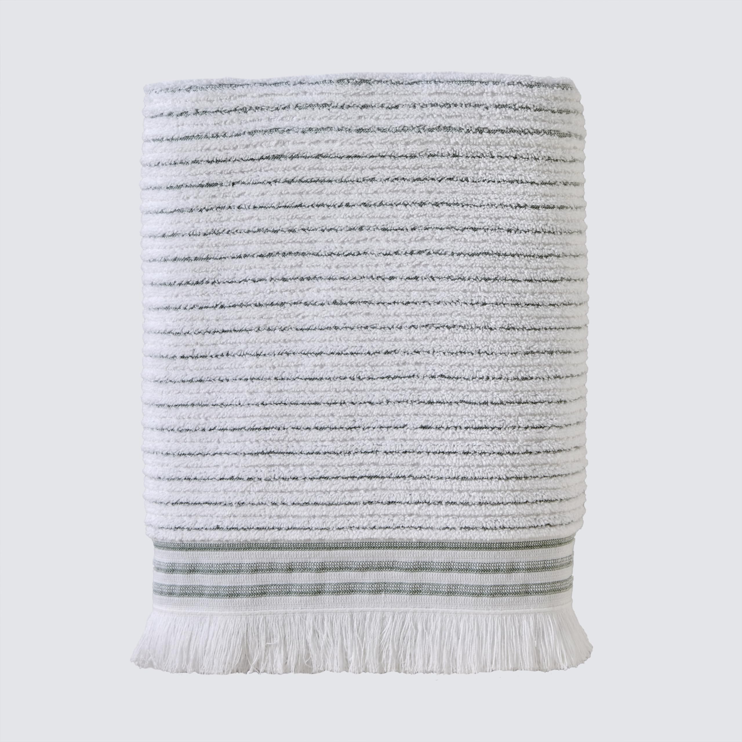 Skl Home Subtle Stripe Bath Towel, Sage