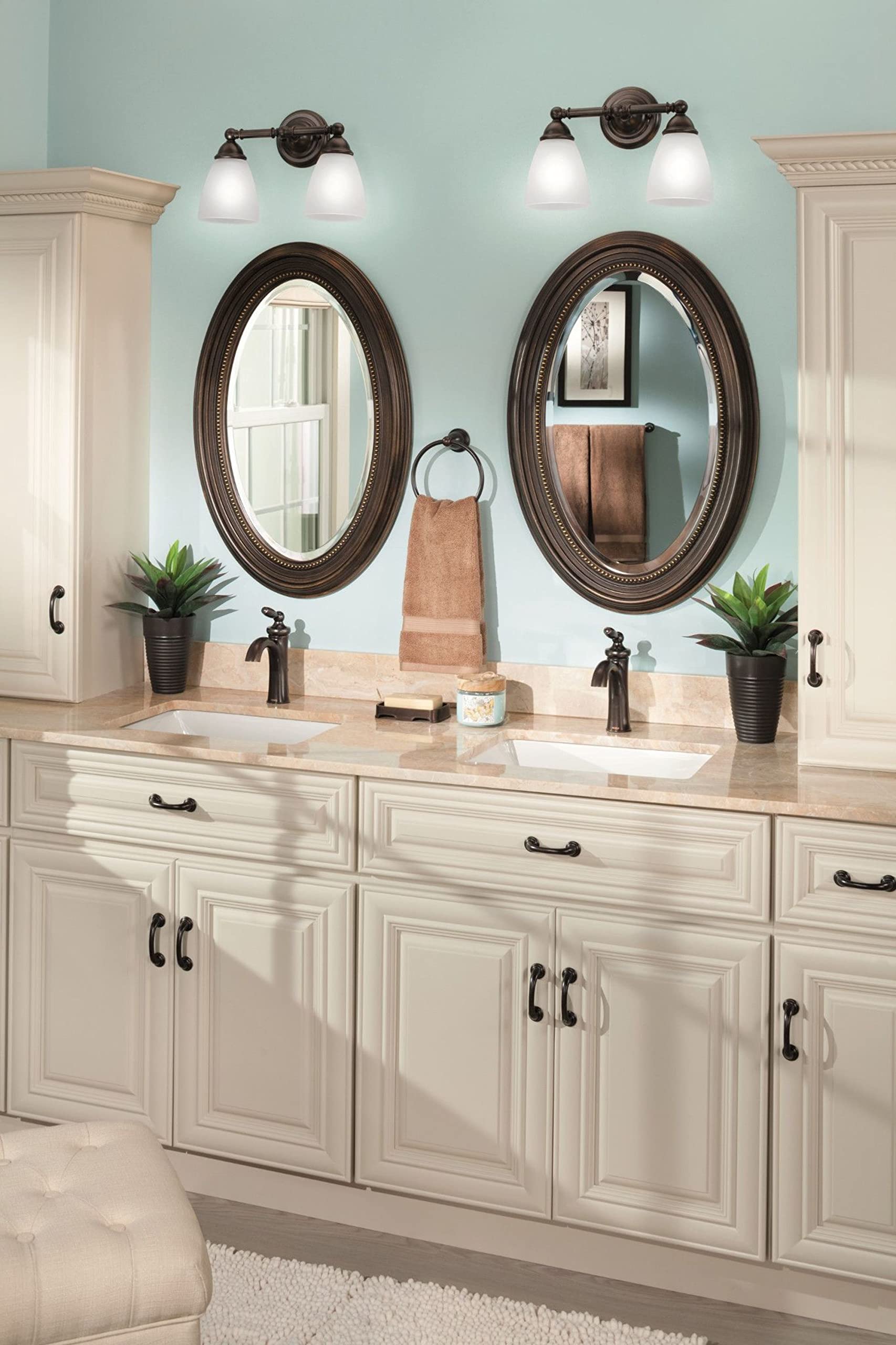 Moen Yb2286Orb Brantford Collection Traditional Single Post Bathroom Hand Towel Ring, Oil-Rubbed Bronze
