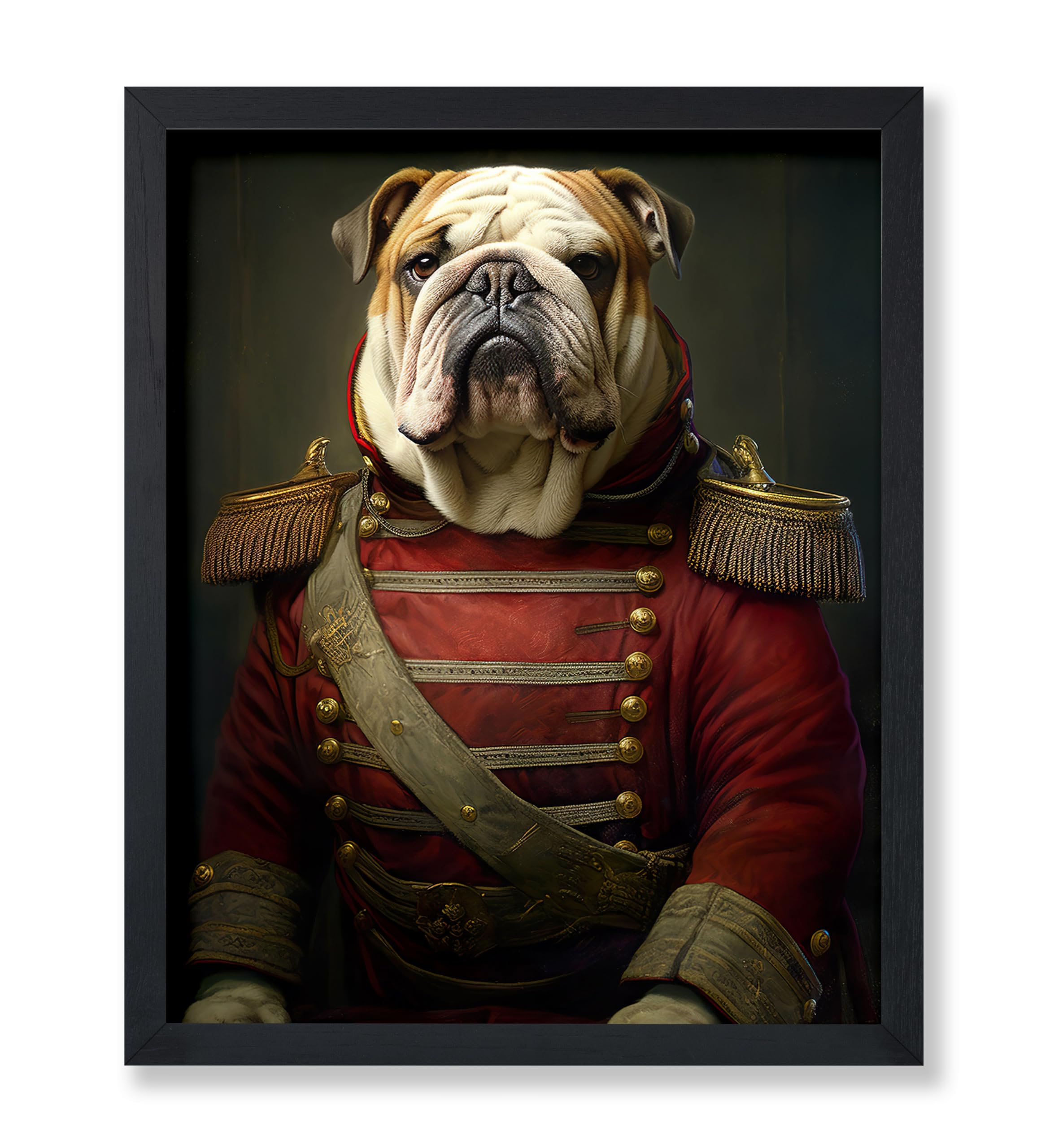 Poster Master Aristocratic Bulldog Poster - Dog Print - Renaissance Art - Dog Breed Art - Gift For Men, Women & Animal Lover - F