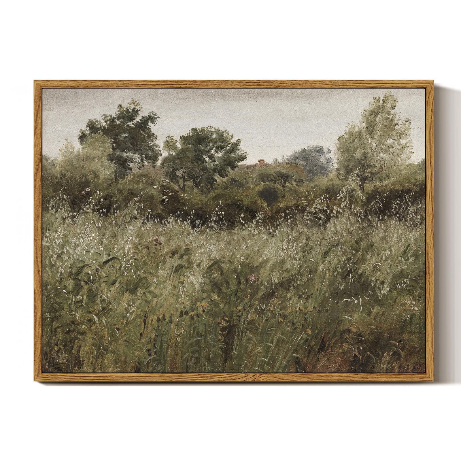 InSimSea Framed Canvas Wall Art Room Decor  Wilderness Landscape Painting Prints  Vintage Wall Art for Bedroom Living Room  Office  Bathroom D?cor (12x16 Framed)
