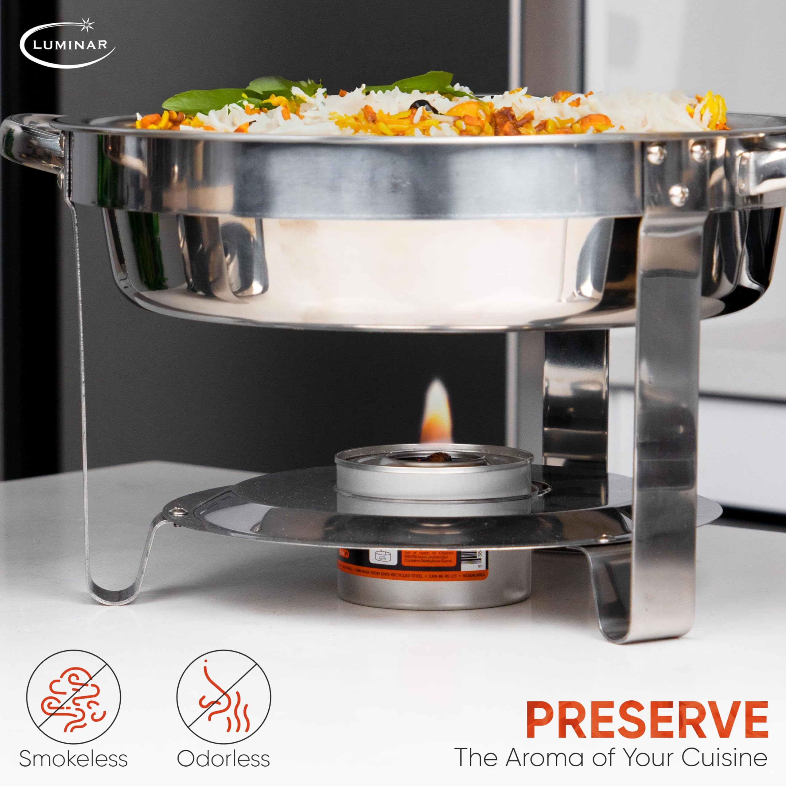 24 pc 6 Hour Liquid Cooking Chafing Dish Fuel Cans  Food Warmer Heat for Buffet Burners  Parties  Weddings  Banquets  Catering Events  Bulk  Easy to Open  Resealable Covers