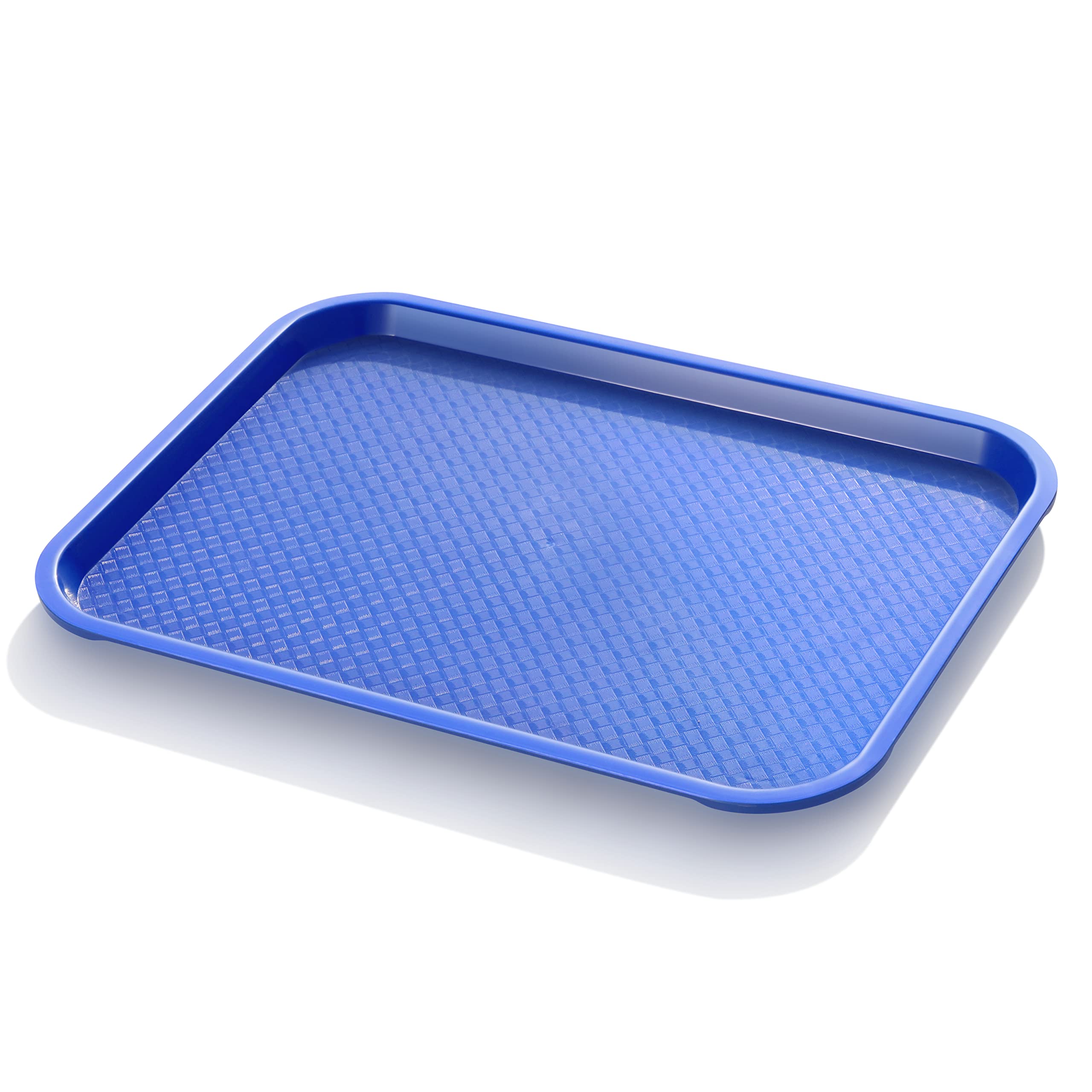 New Star Foodservice 24548 Blue Plastic Fast Food Tray, 12 By 16-Inch, Set Of 12