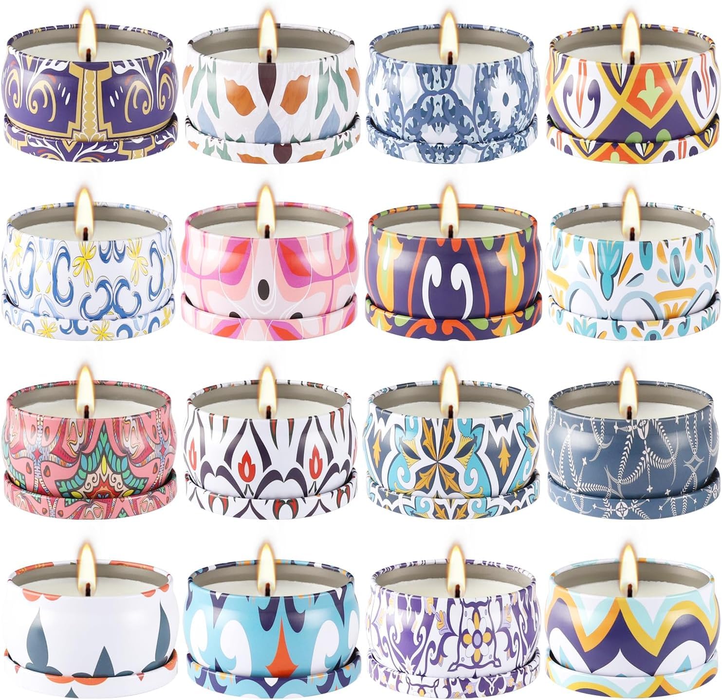 YOROXRG Scented Soy Wax Travel Tin Jar Candles - 2.5 OZ Gifts for Home, Mom - Christmas, Birthday, Thanksgiving, Mothers Day - 