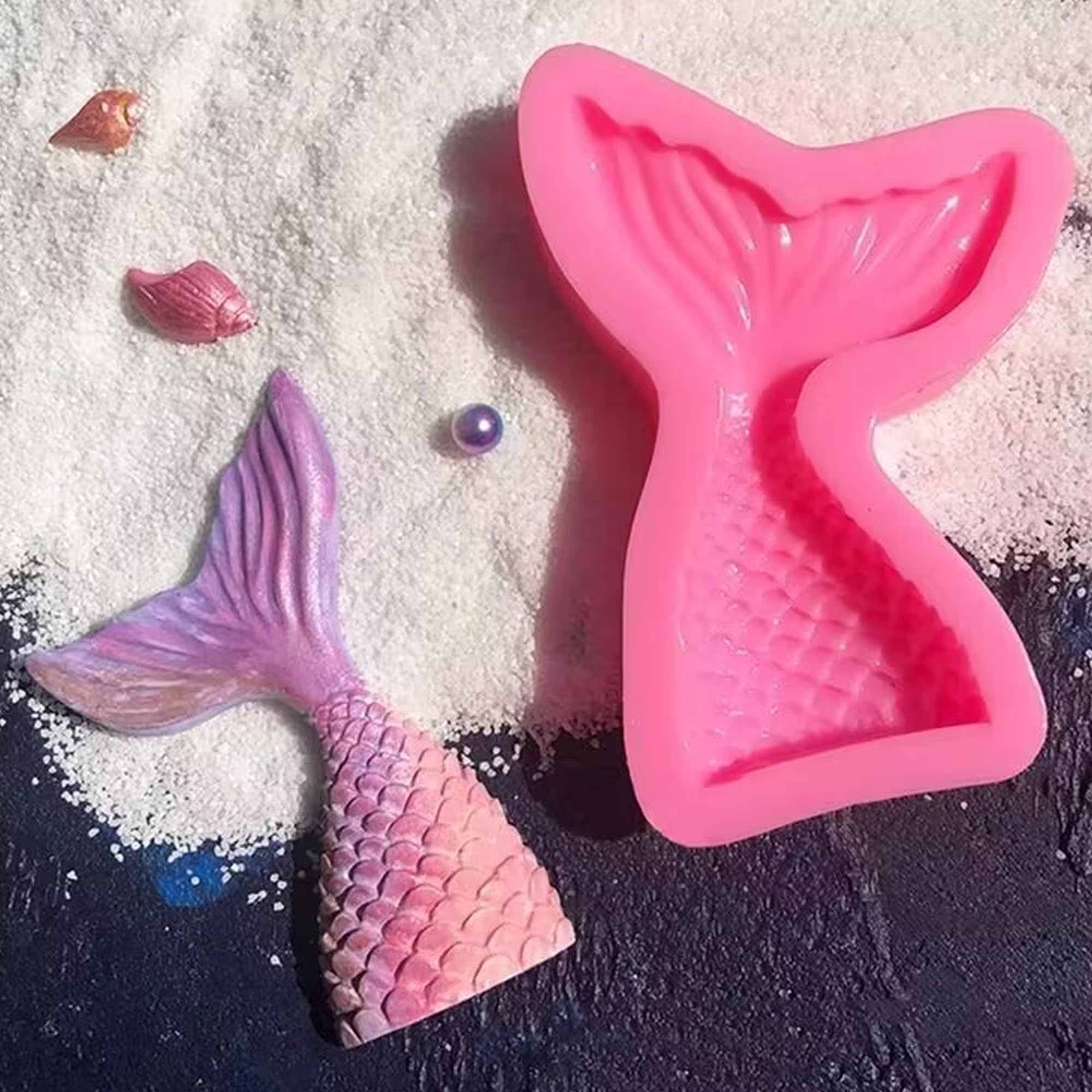 Seashell Silicone Molds, Aimeiki 5 Pack Marine Theme Cake Fondant Silicone Molds Seashell Conch Starfish Baking Molds For Decora