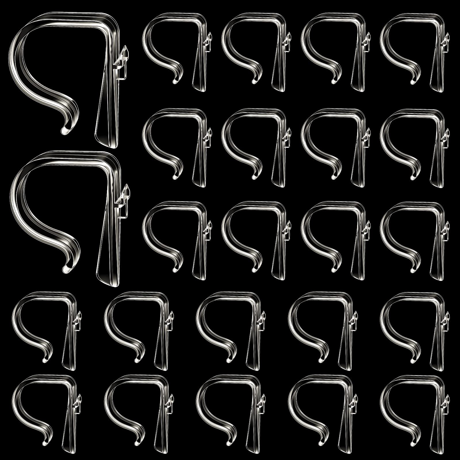 Chunful 24 Packs Clear Church Pew Clips for Weddings Heavy Duty Plastic Pew Hooks Decorations Church Bench Bow Holders for Aisle