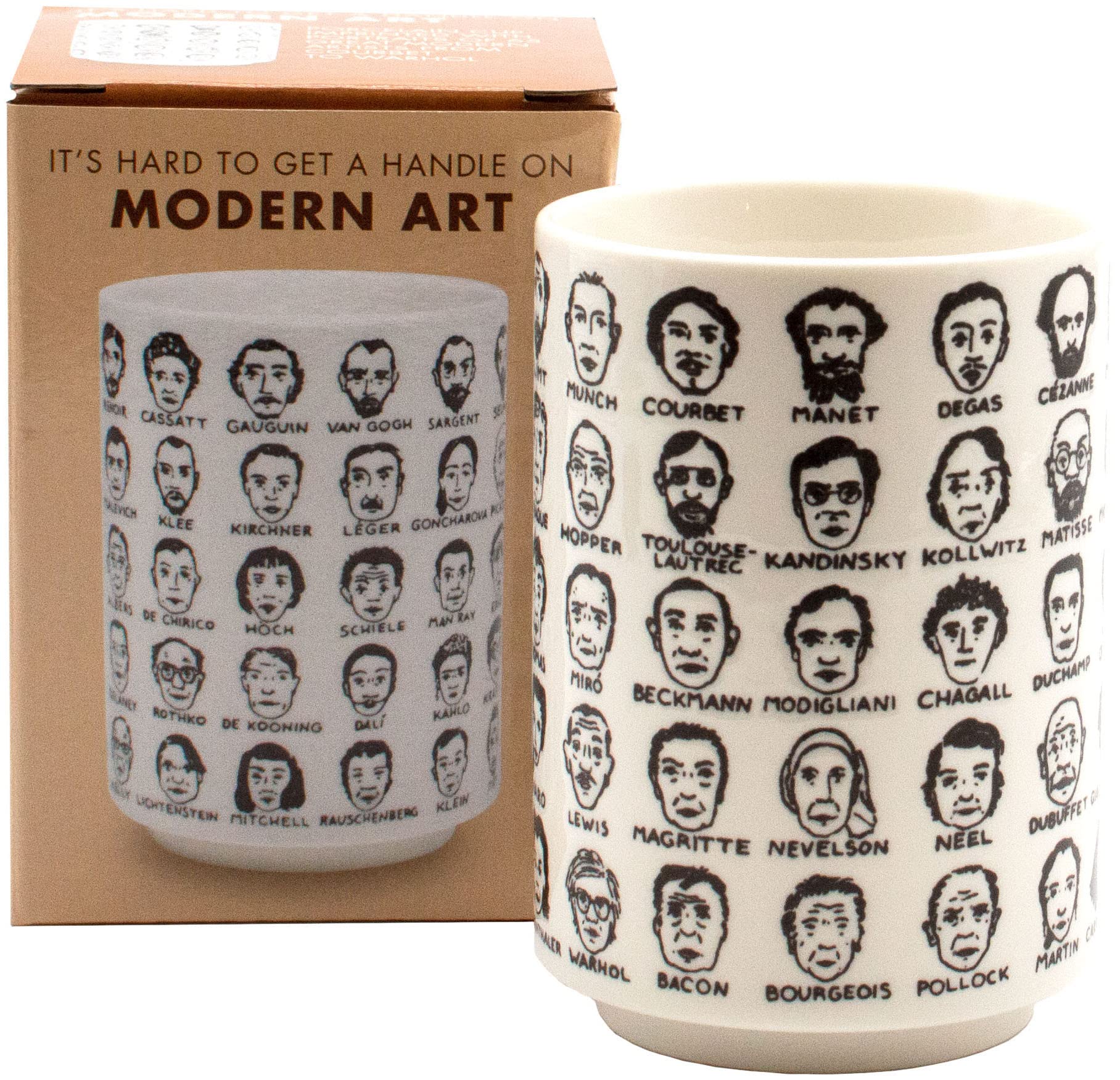 It'S Hard To Get A Handle On Modern Art - Porcelain Tea Cup Featuring 65 Artists