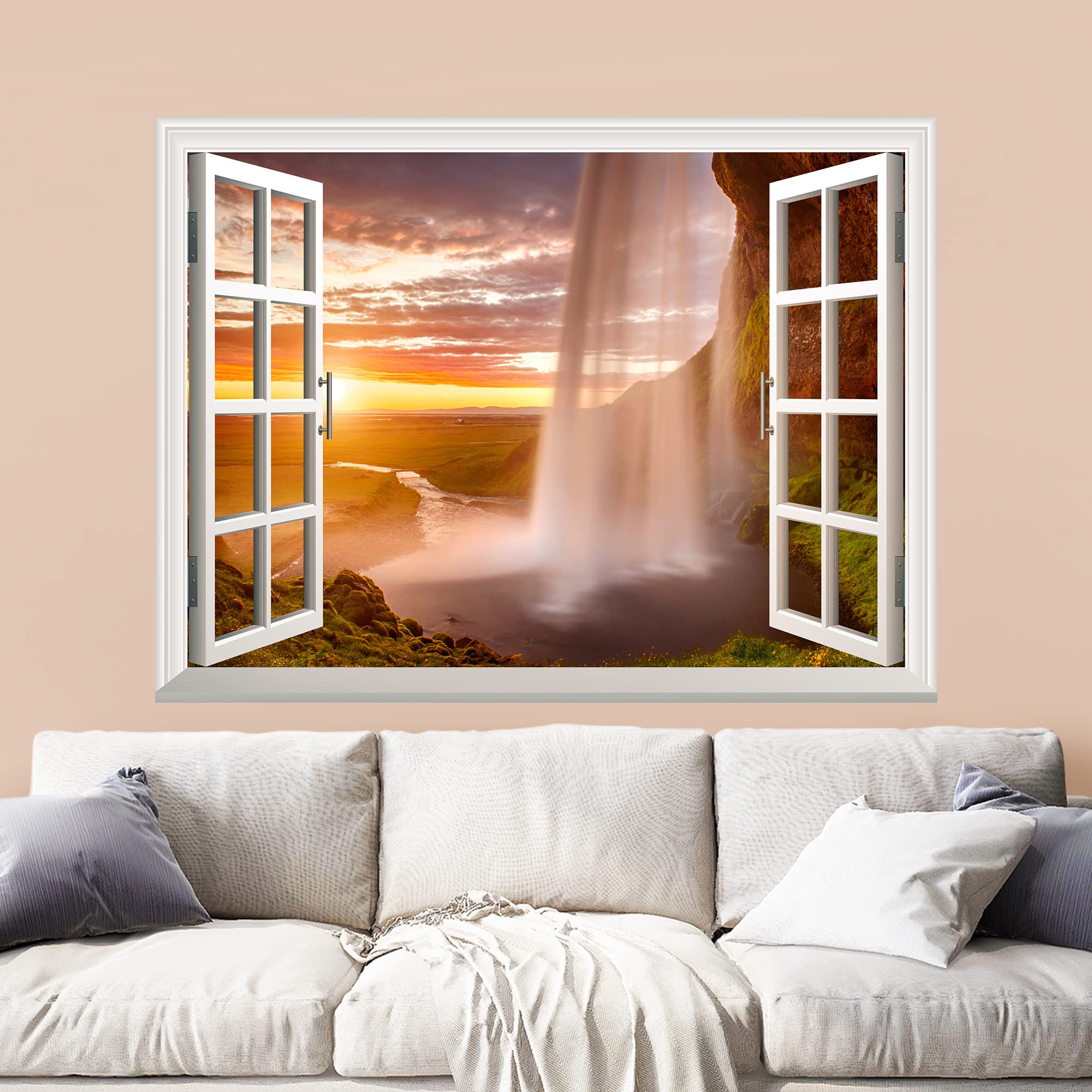 wall26 Removable Wall Sticker/Wall Mural (36''x48''  Majestic Waterfall)