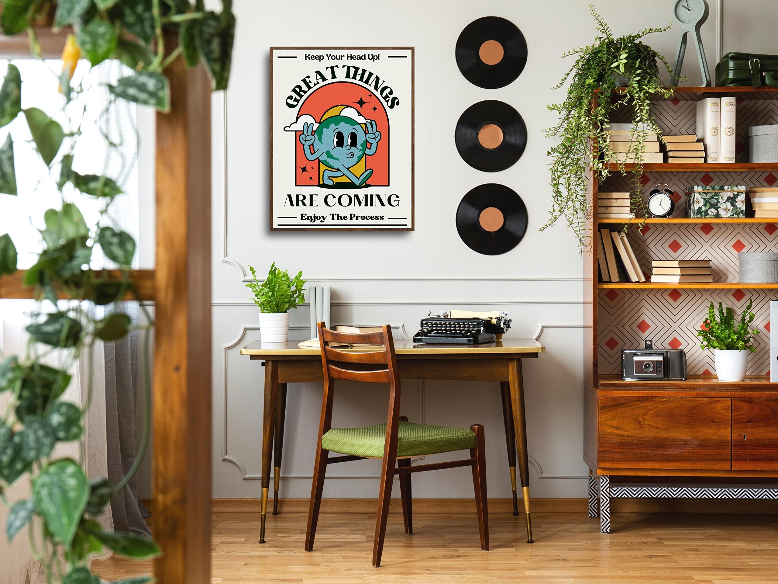 Retro Poster Wall Art Print, Positive Quote Funny Motivational Inspirational That Girl Room Decor Aesthetic For Teen Girls , Col