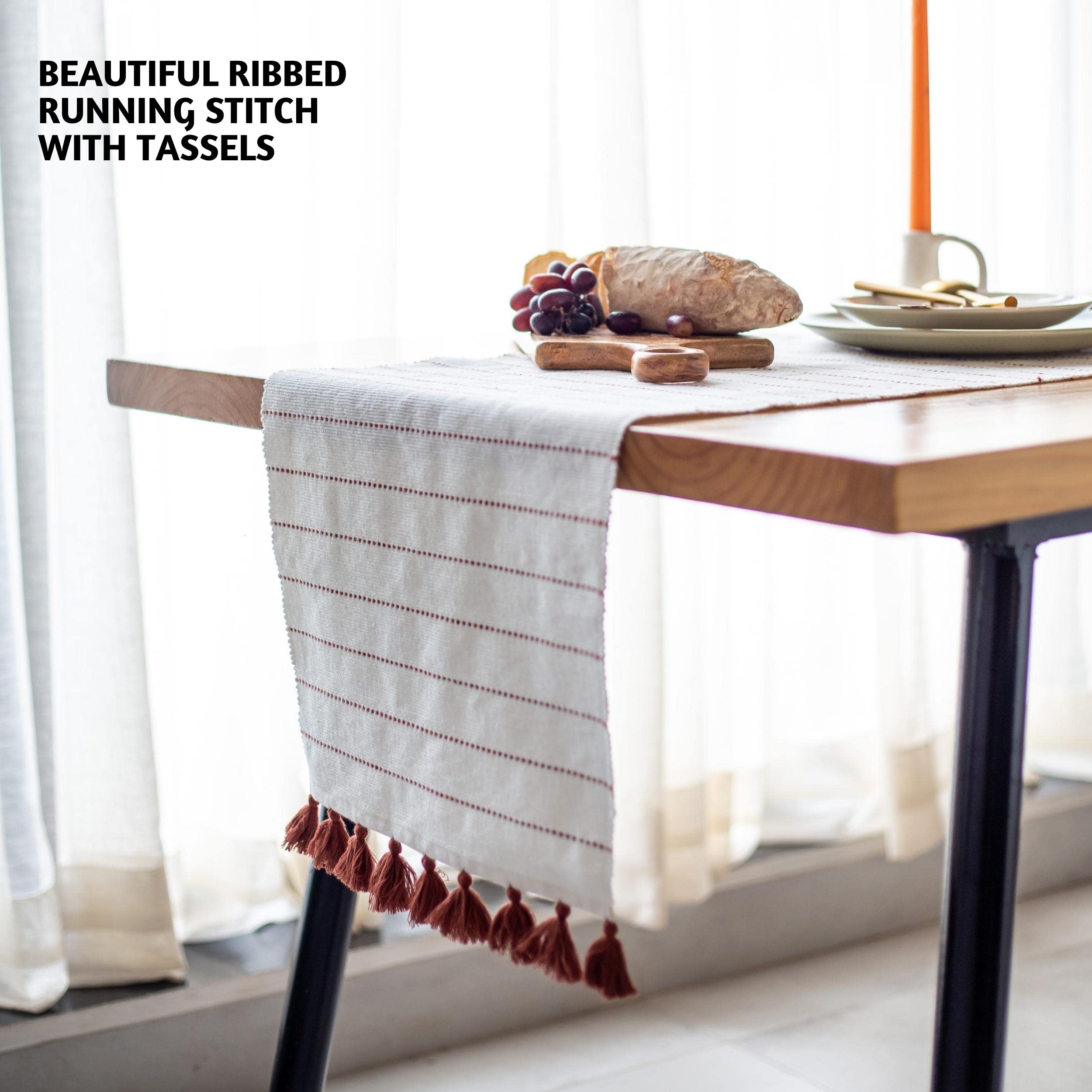 Folkulture Fall Table Runner 108 Inches Long For Fall Dacor, 100% Cotton Thanksgiving Table Runner For Fall Decorations For Home