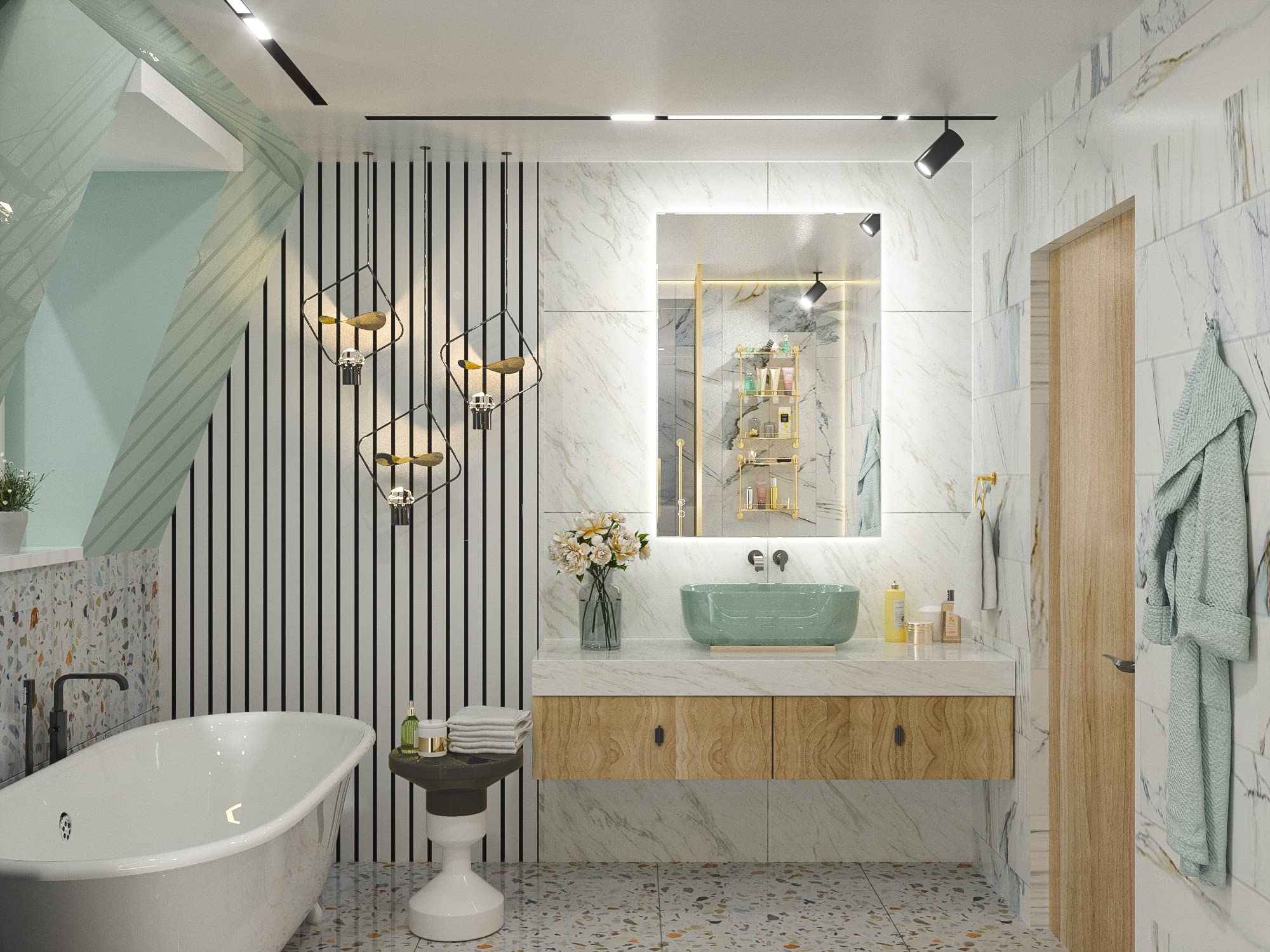 Keonjinn Backlit Mirror Bathroom 24 Inch Led Mirror, Acrylic Bathroom Mirror With Lights Anti Fog Lighted Mirror Dimmable Backli