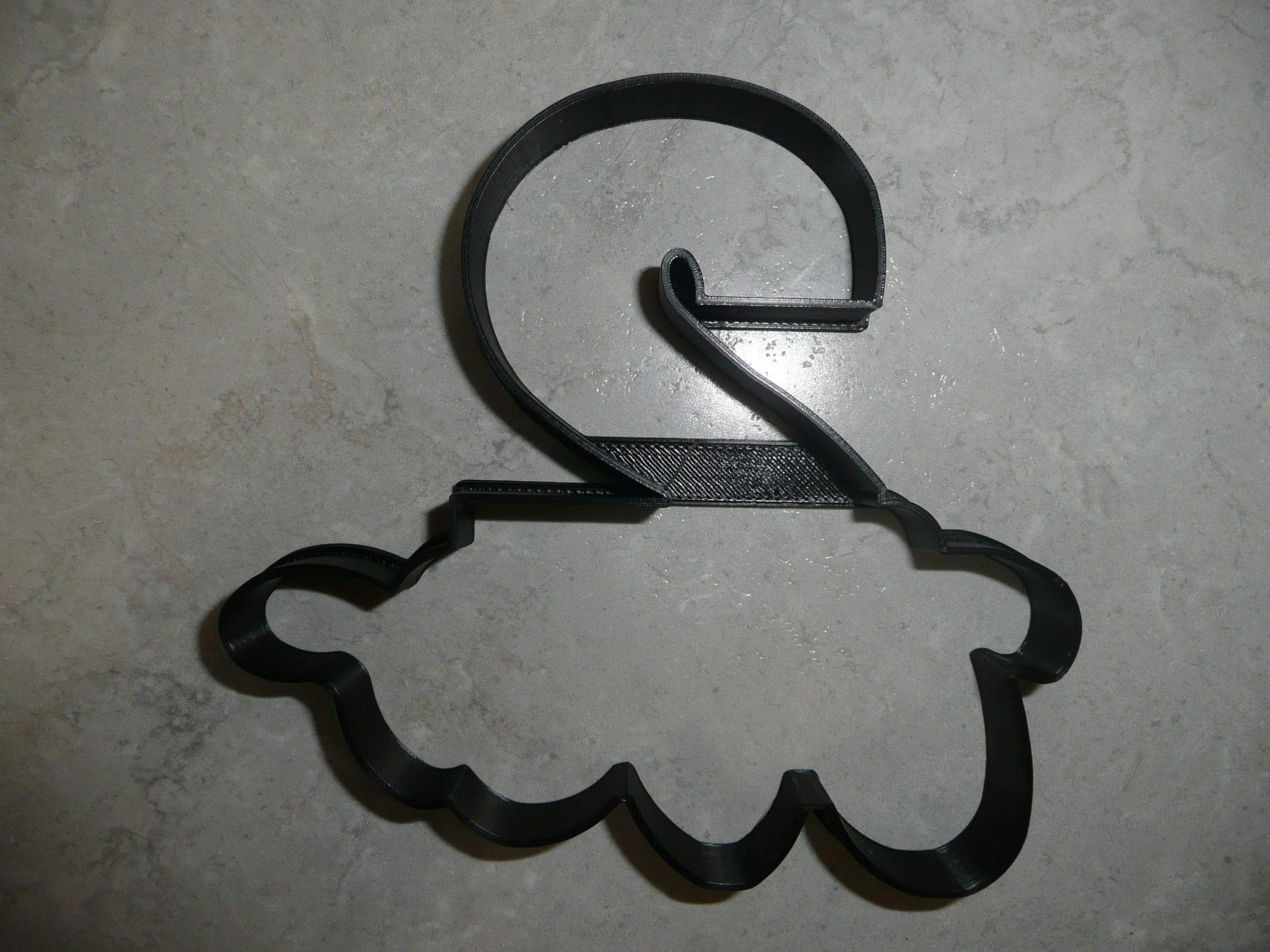 Fancy Number Two 2 With Word Outline Birthday Anniversary Cookie Cutter Made In Usa Pr3002