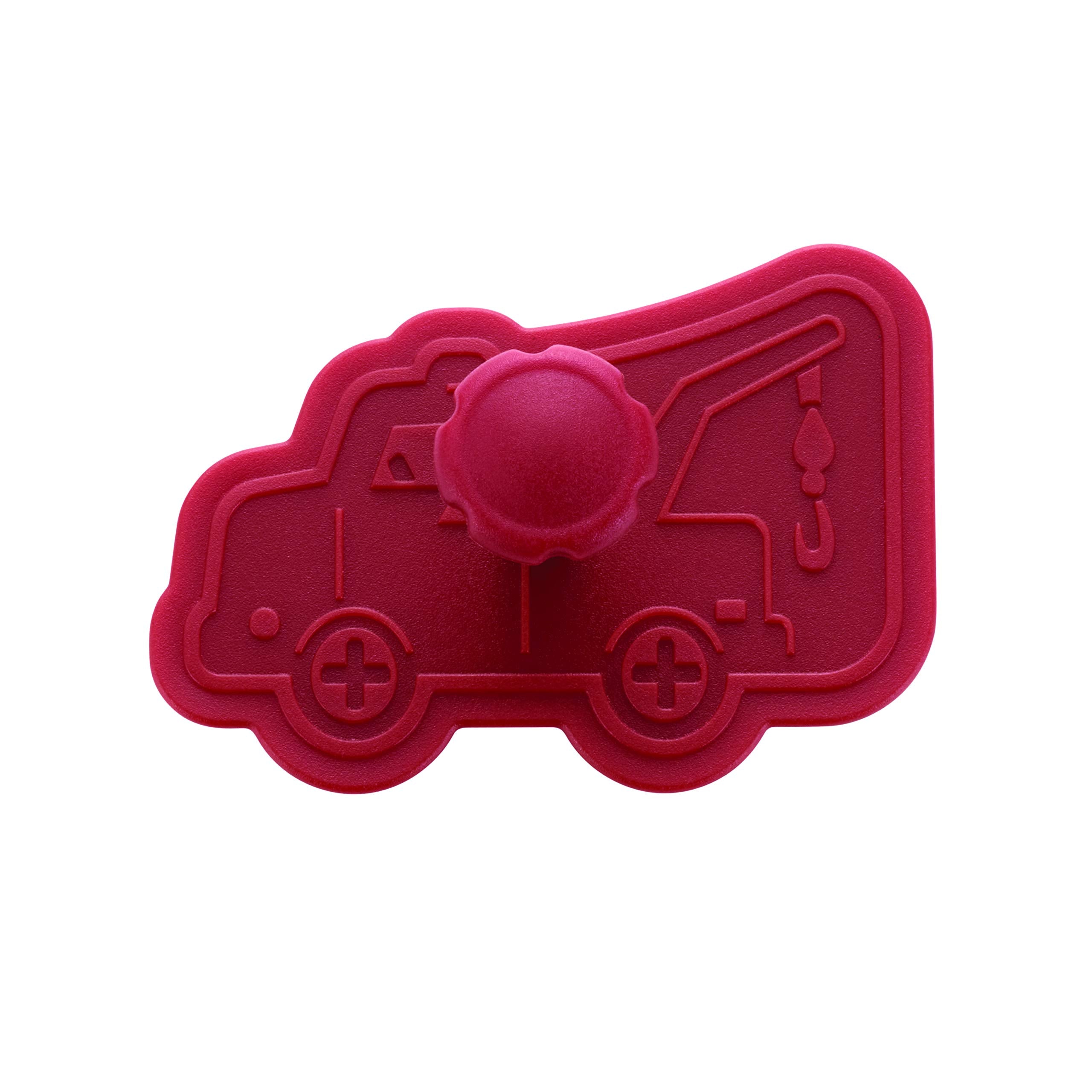 Cake Boss Decorating Tools 4-Piece Work Truck Fondant Press Set  Red