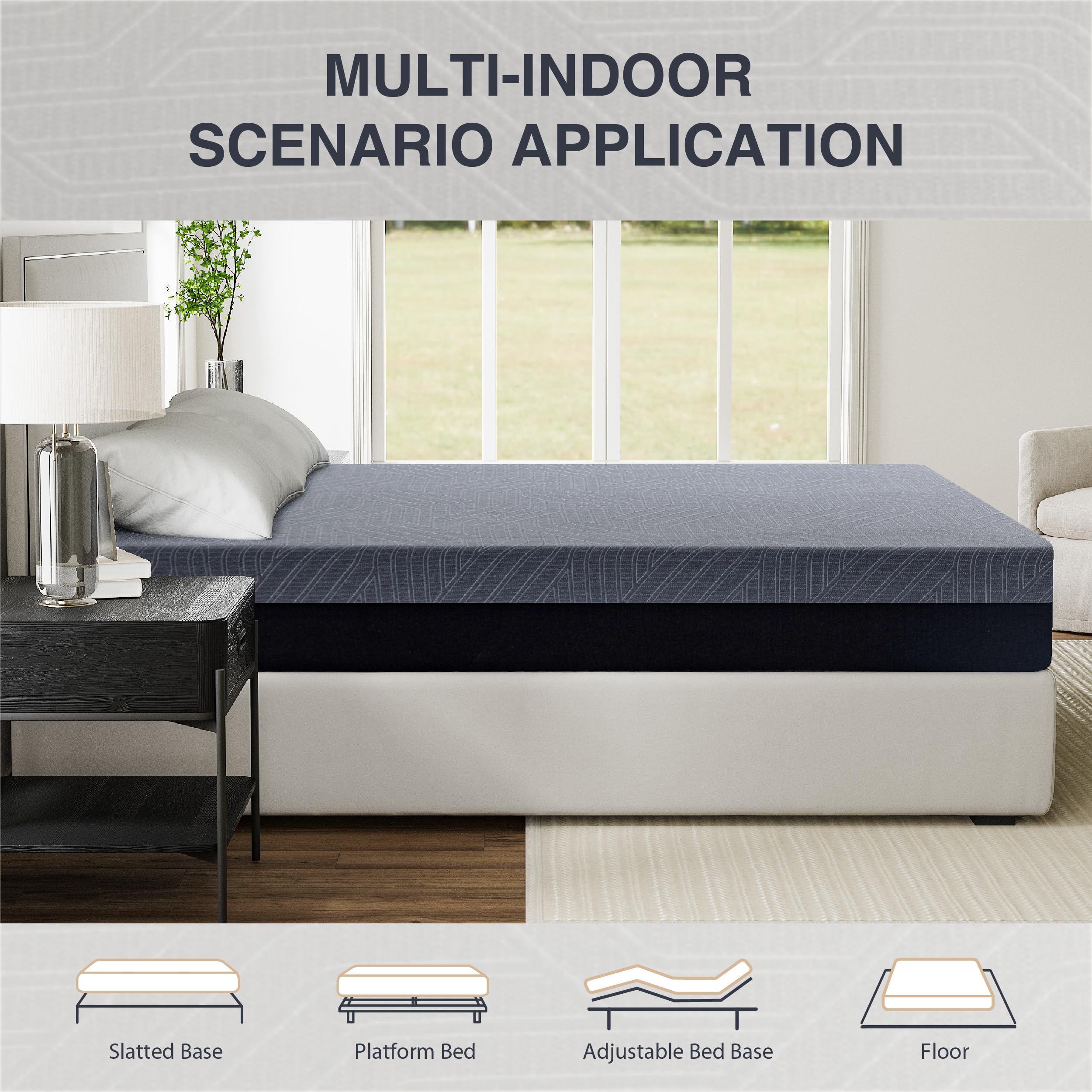 Dyonery Twin Xl 10 Inch Memory Foam Mattress In A Box, Cooling Copper Gel Mattress For Back Pain, Made In Usa, Certipur-Us Certi