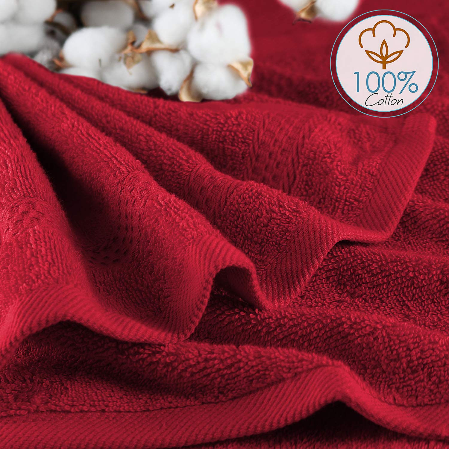 Hearth & Harbor Washcloths 12 Pack - 100% Cotton Washcloth For Body And Face, High Absorbent And Soft 13''X13'' Body Wash Cloth,