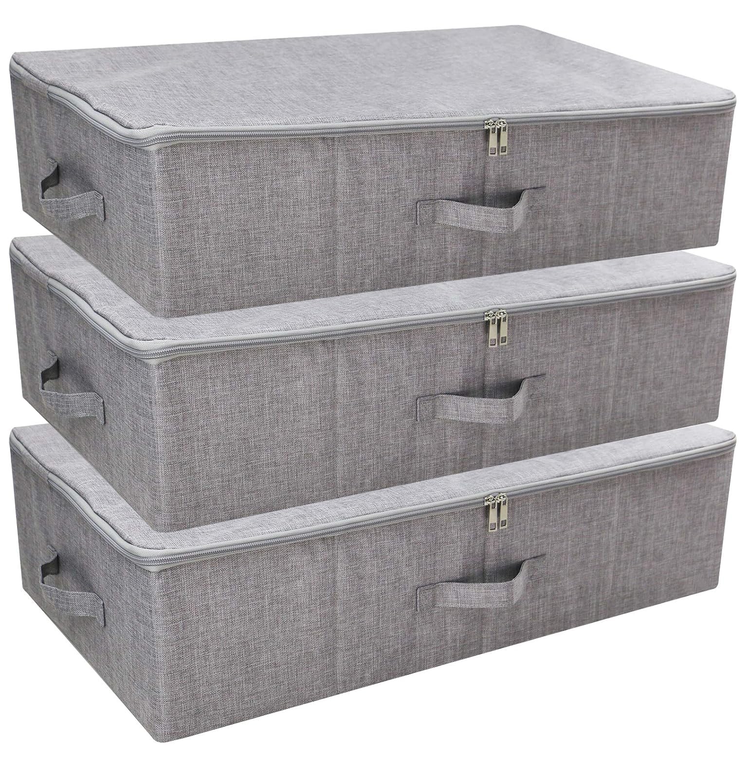 iwill CREATE PRO Folding Washable Dustproof Underbed Storage Bins for Closet, Wardrobe Clothes, Blankets, Duvets, Sweaters Organ