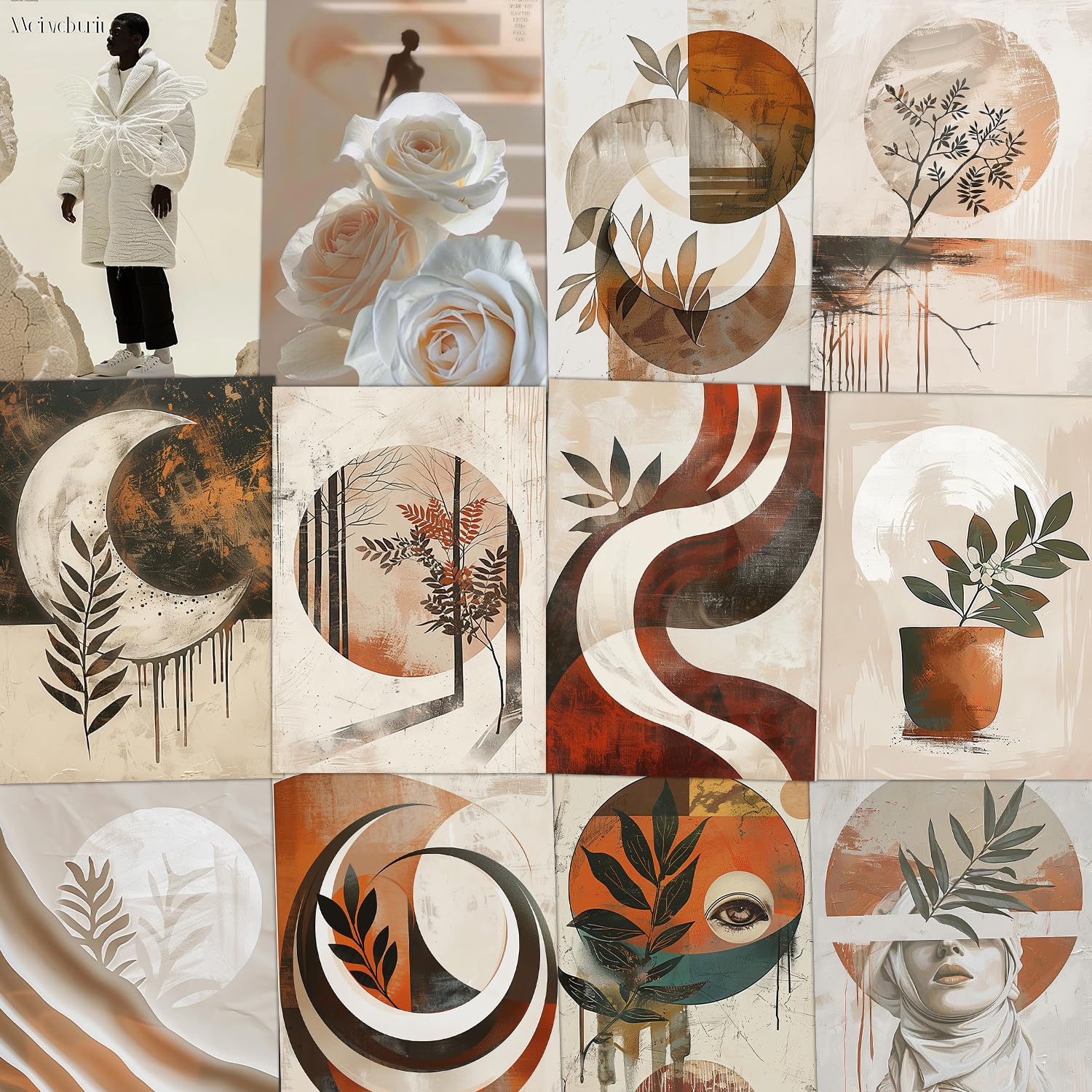 Wallgasm BOHO Posters Set - Set of 54, 4 x 6 Inches Posters Aesthetic Room Decor Item | Posters for Bedroom, Livingroom Decor |